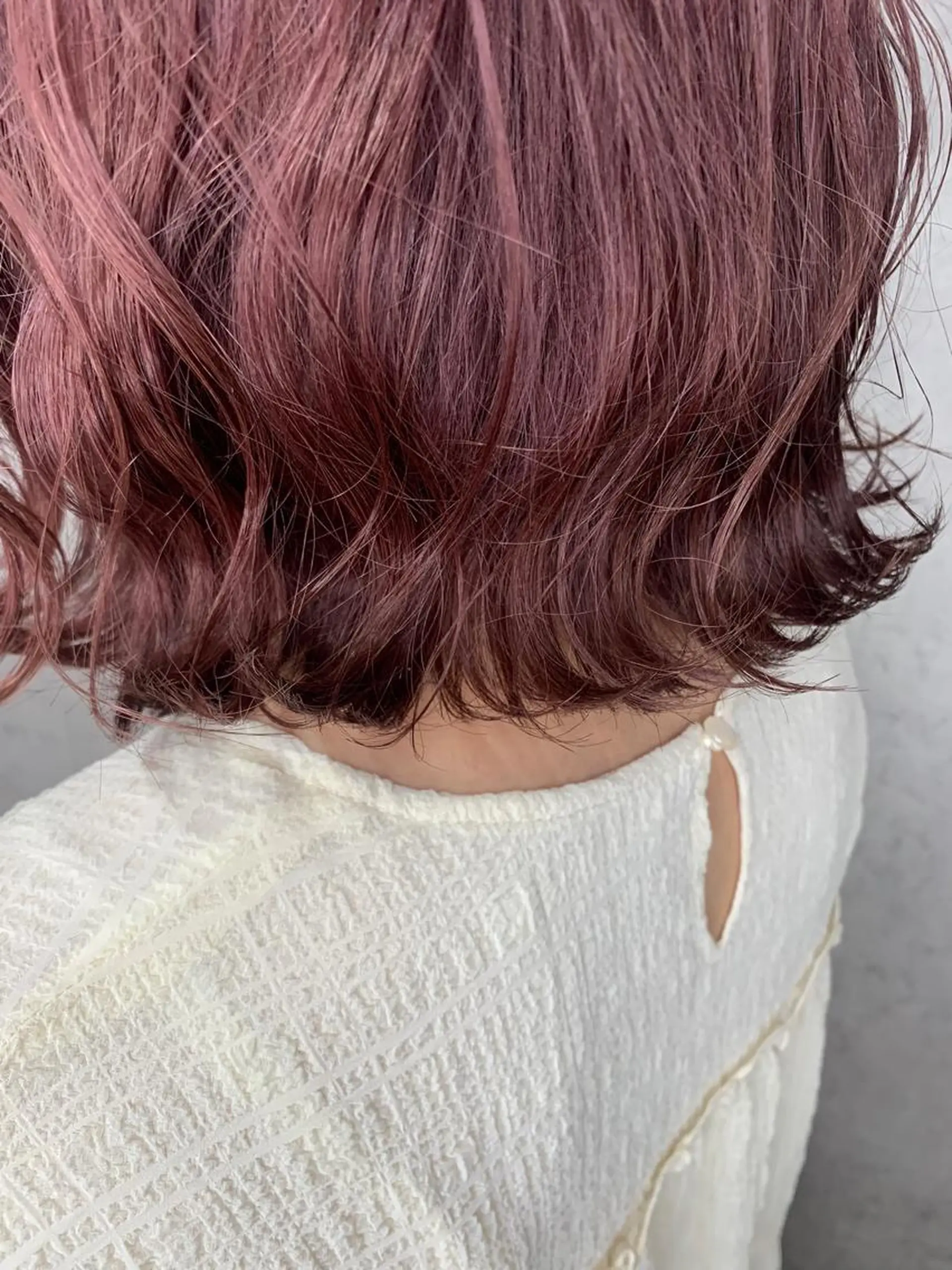 カラー ブラウンカラー ピンクカラー 大島 千怜のヘアスタイル