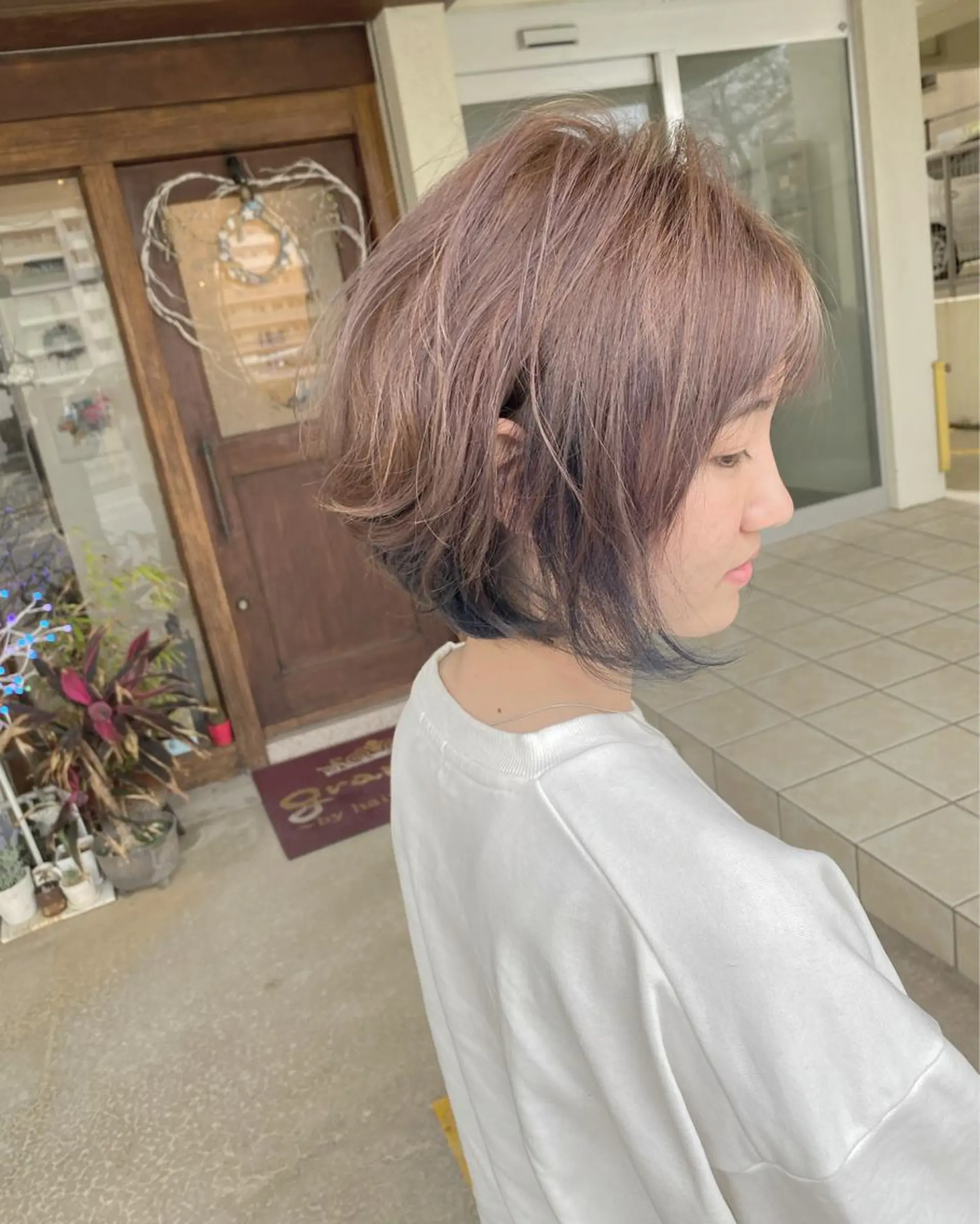 ショート カラー インナーカラー ネイビーカラー カット ヘアカラー トリートメント grand juteのヘアスタイル