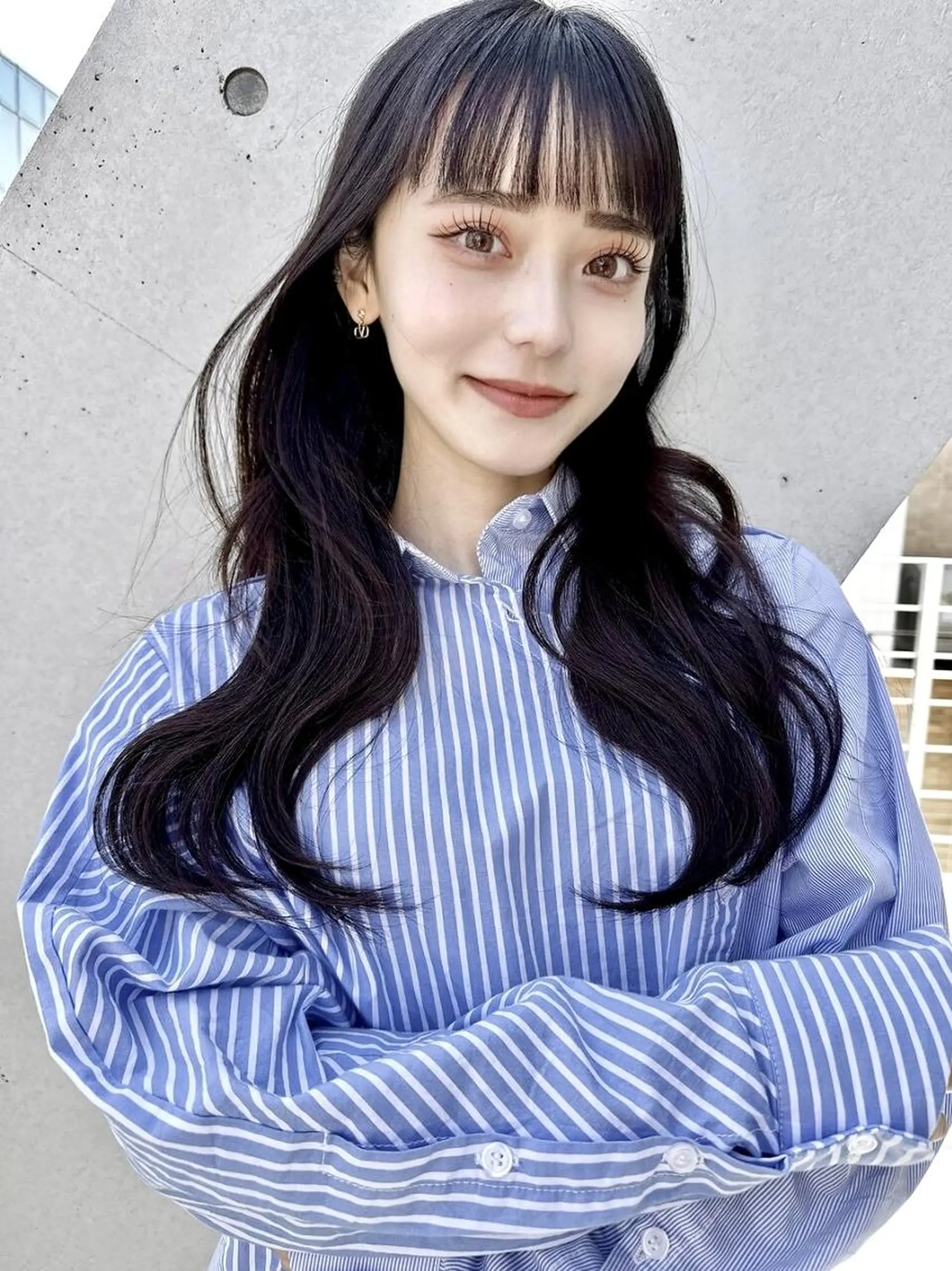 カラー 🌸春の暗髪カラー 🌸透明感ヘアのヘアスタイル