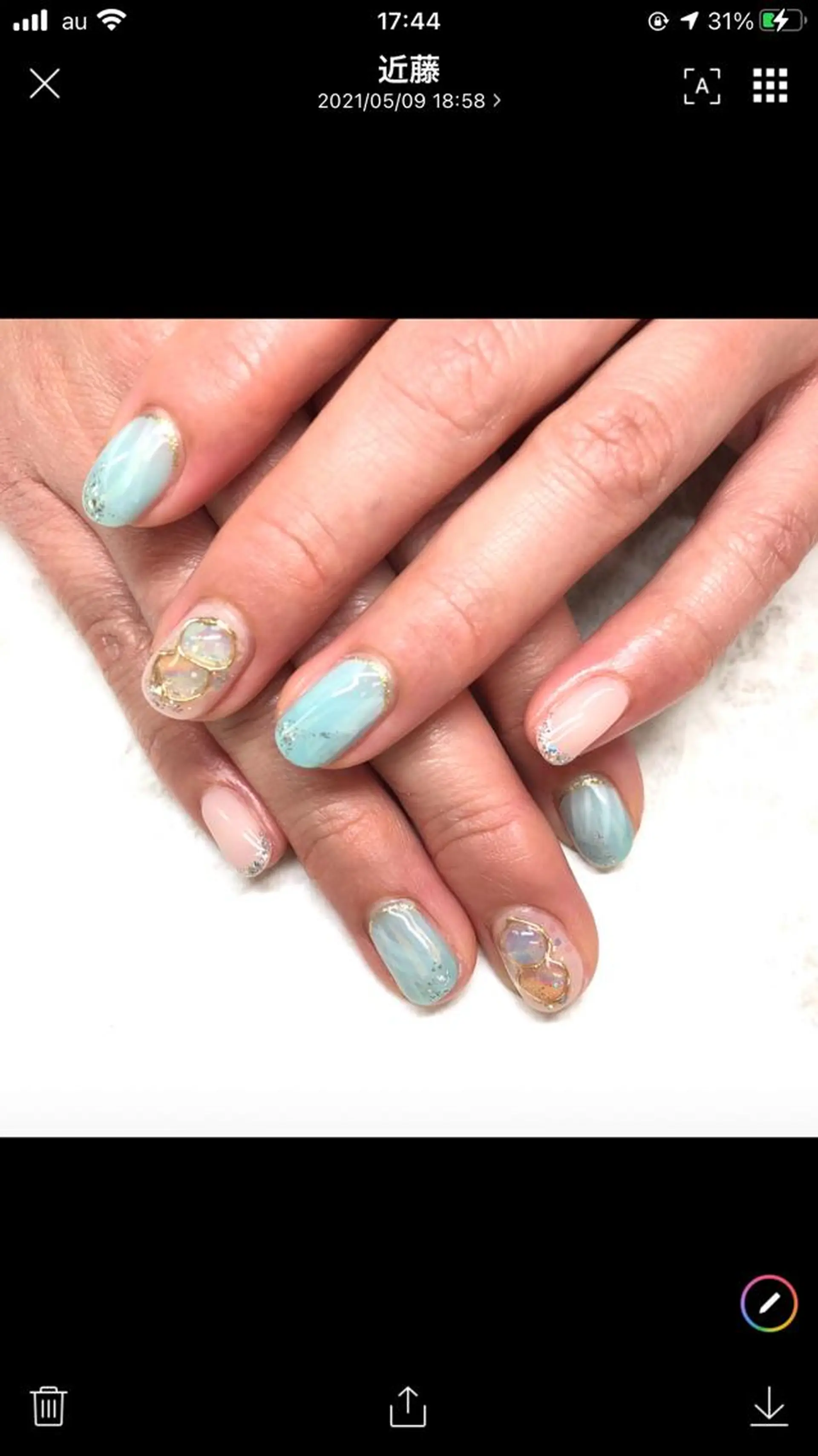 ネイル ニュアンスネイル ユリシスネイル 担当近藤のネイルデザイン