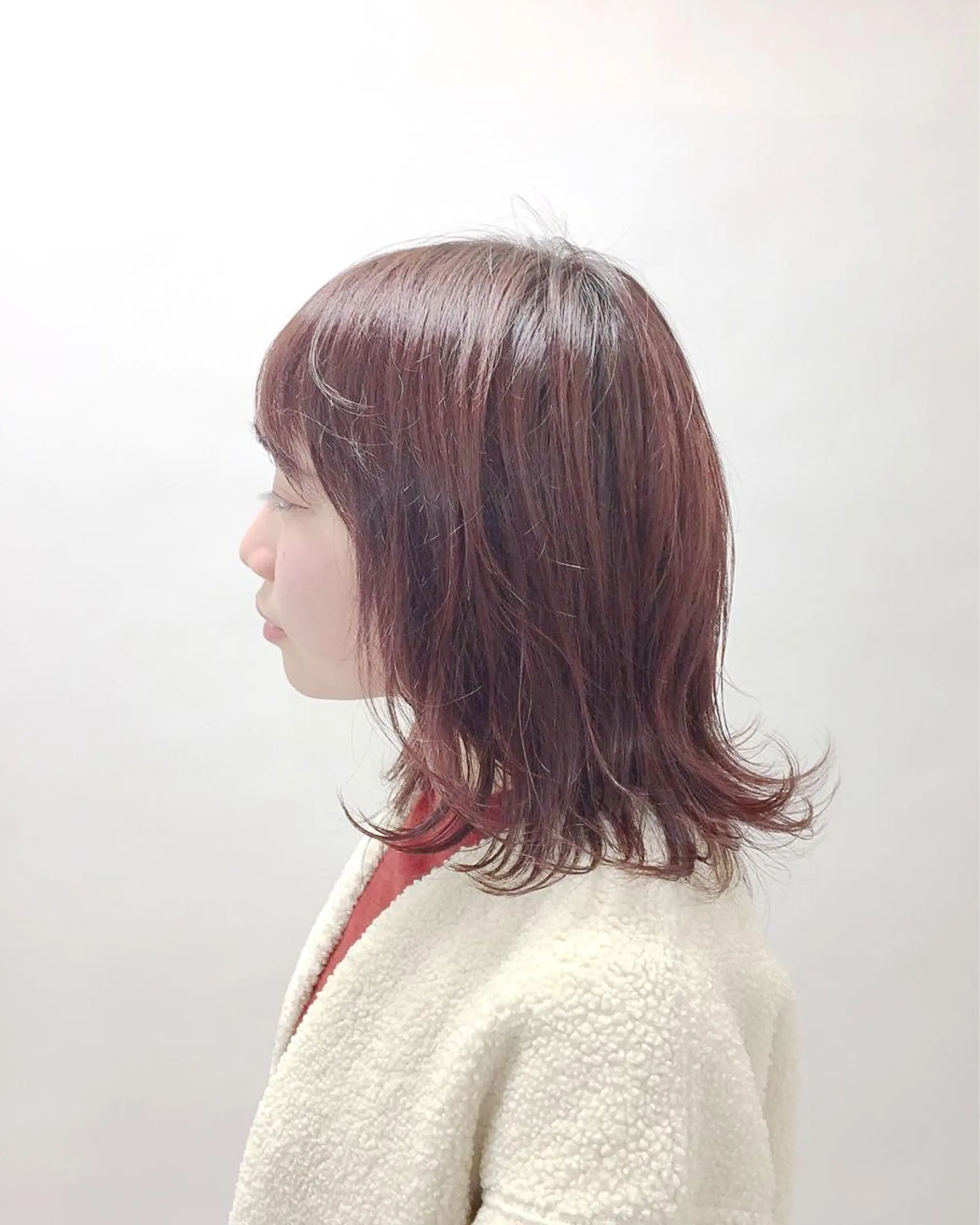 セミロング カラー レッドカラー 髪質改善/白髪ぼかし KENTAのヘアスタイル