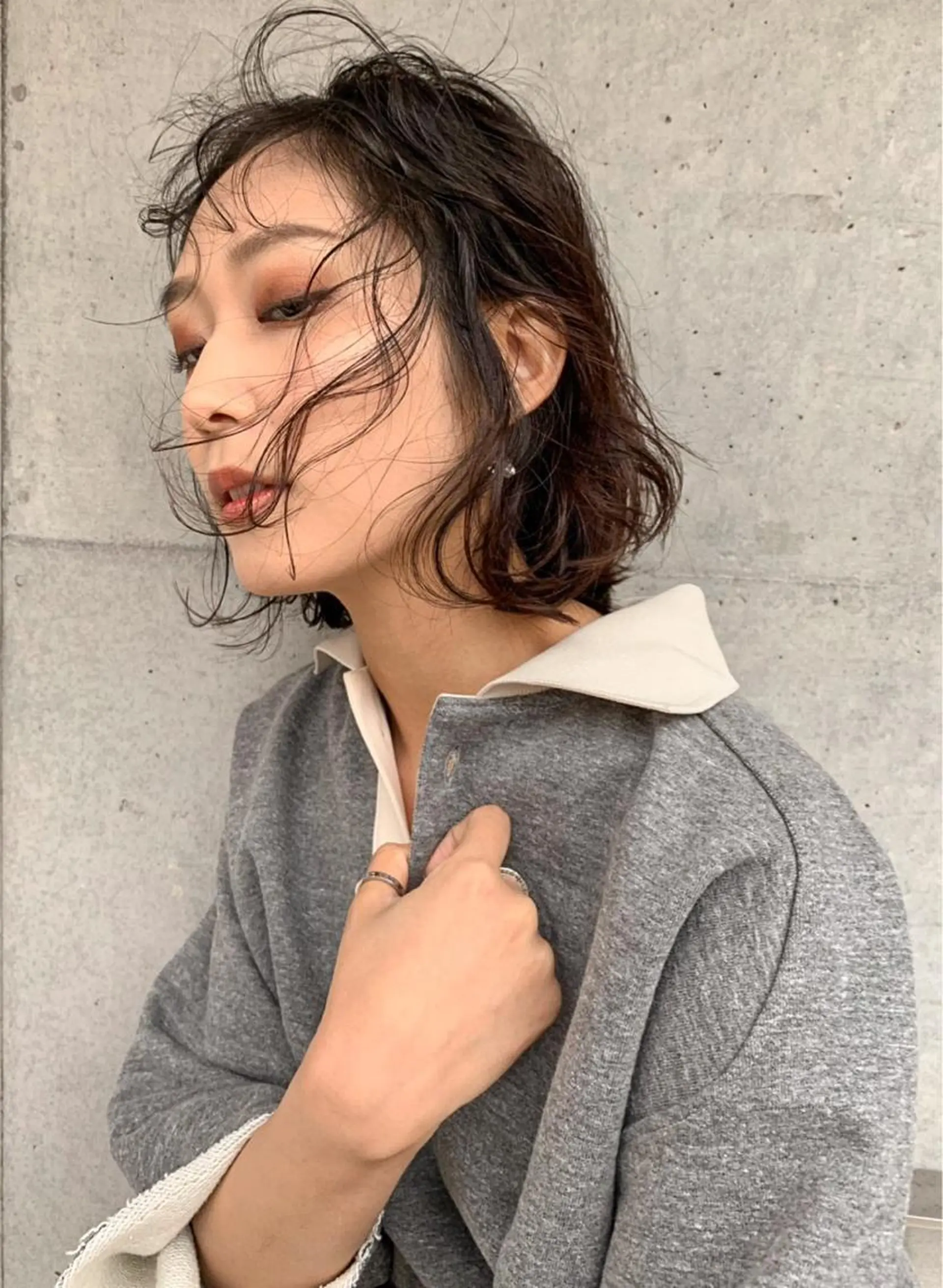 ミディアム カット トリートメント nessヤマサキ リュウタのヘアスタイル
