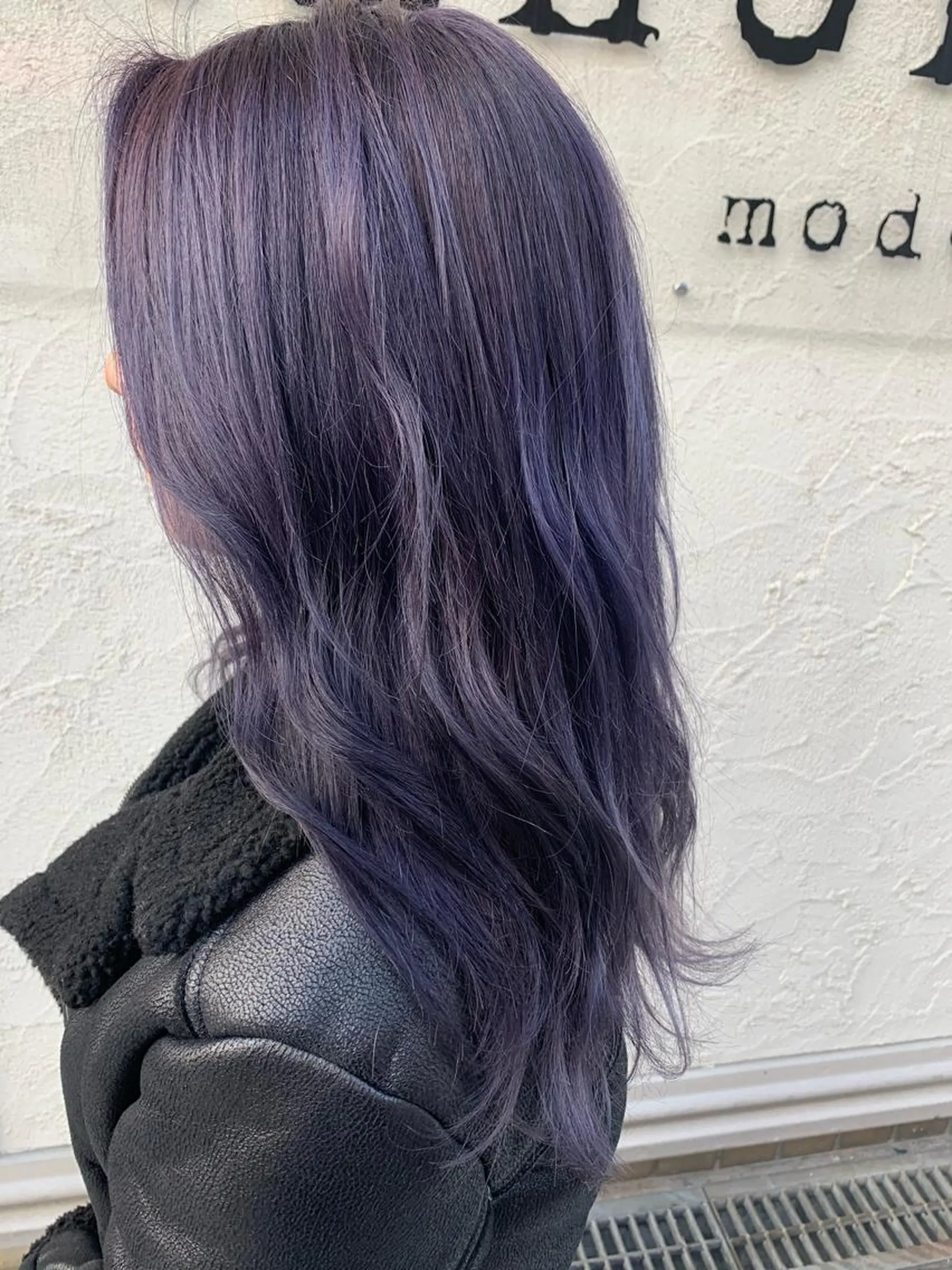 ロング カラー パープルカラー 髪質改善色素改善特化 keiのヘアスタイル