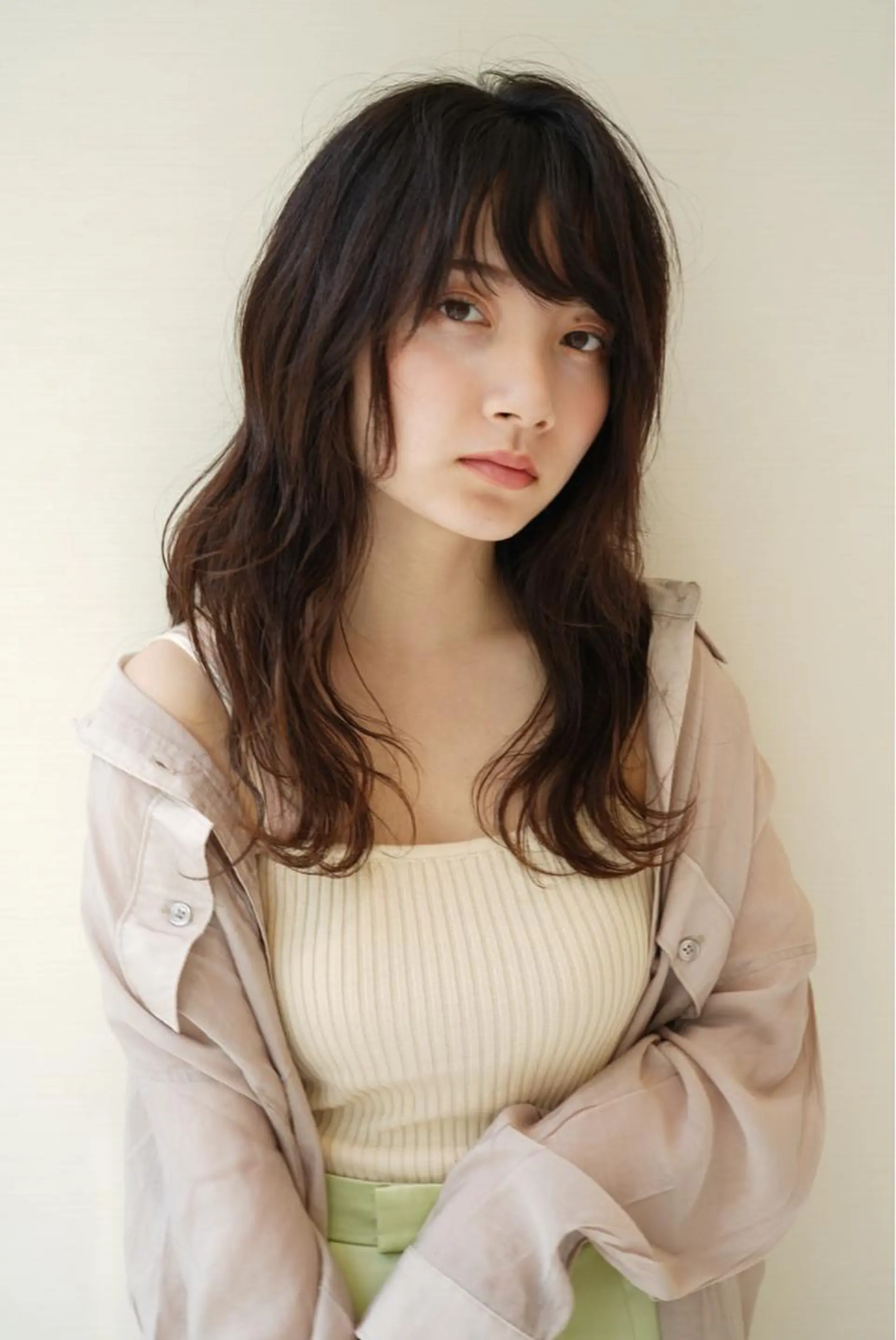 ロング 小顔レイヤー/ ベージュ🤍Rieのヘアスタイル