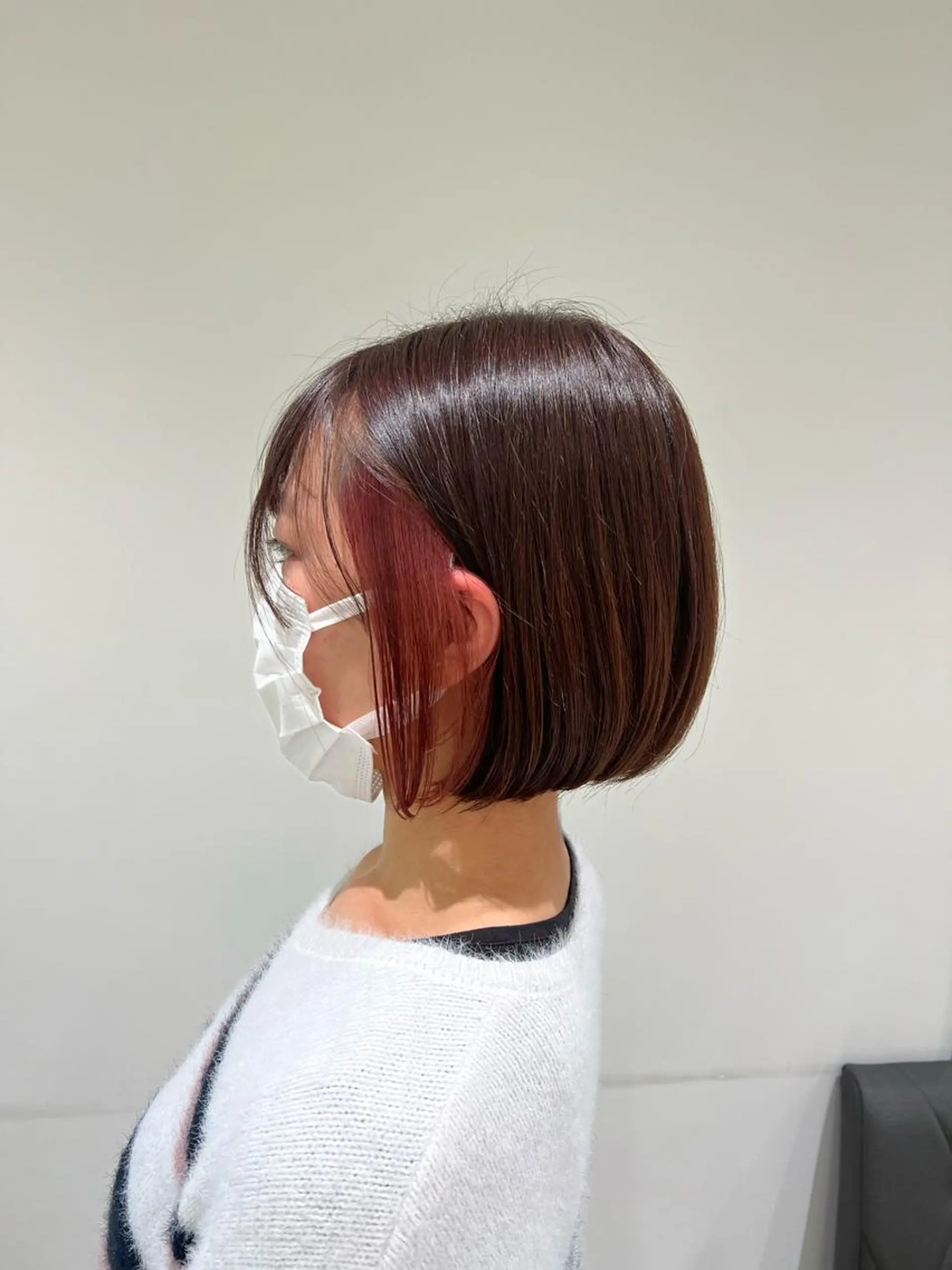 ミディアム カラー ベージュカラー ブリーチ イヤリングカラー ラベンダーカラー ラベンダーベージュ ヘアカラー トリートメント 【暖色カラー特化】 中山由梨のヘアスタイル