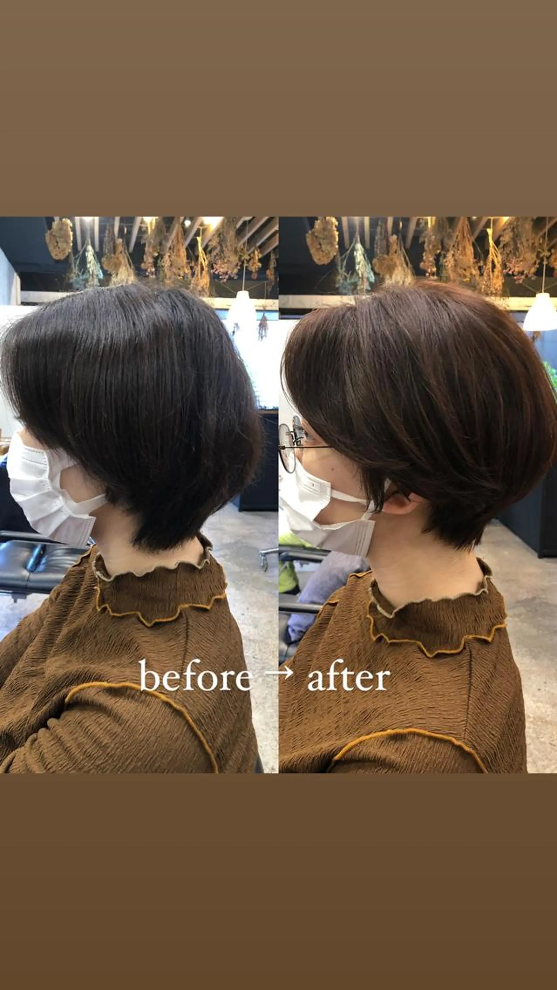 ショート カラー 骨格診断🍃ショート /ショートボブ✨岡元のヘアスタイル