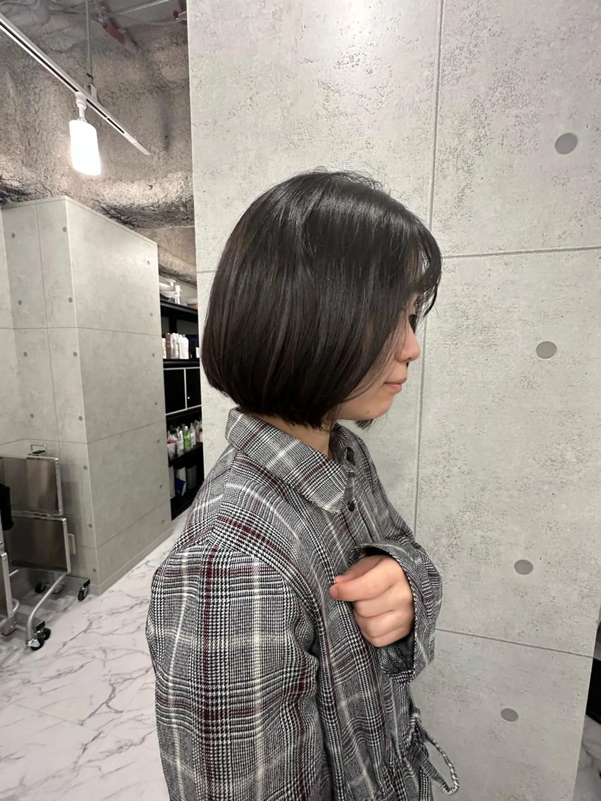 ミディアム ハイライト 髪質改善 小顔カット Endearing 銀座/レイヤーカットのヘアスタイル