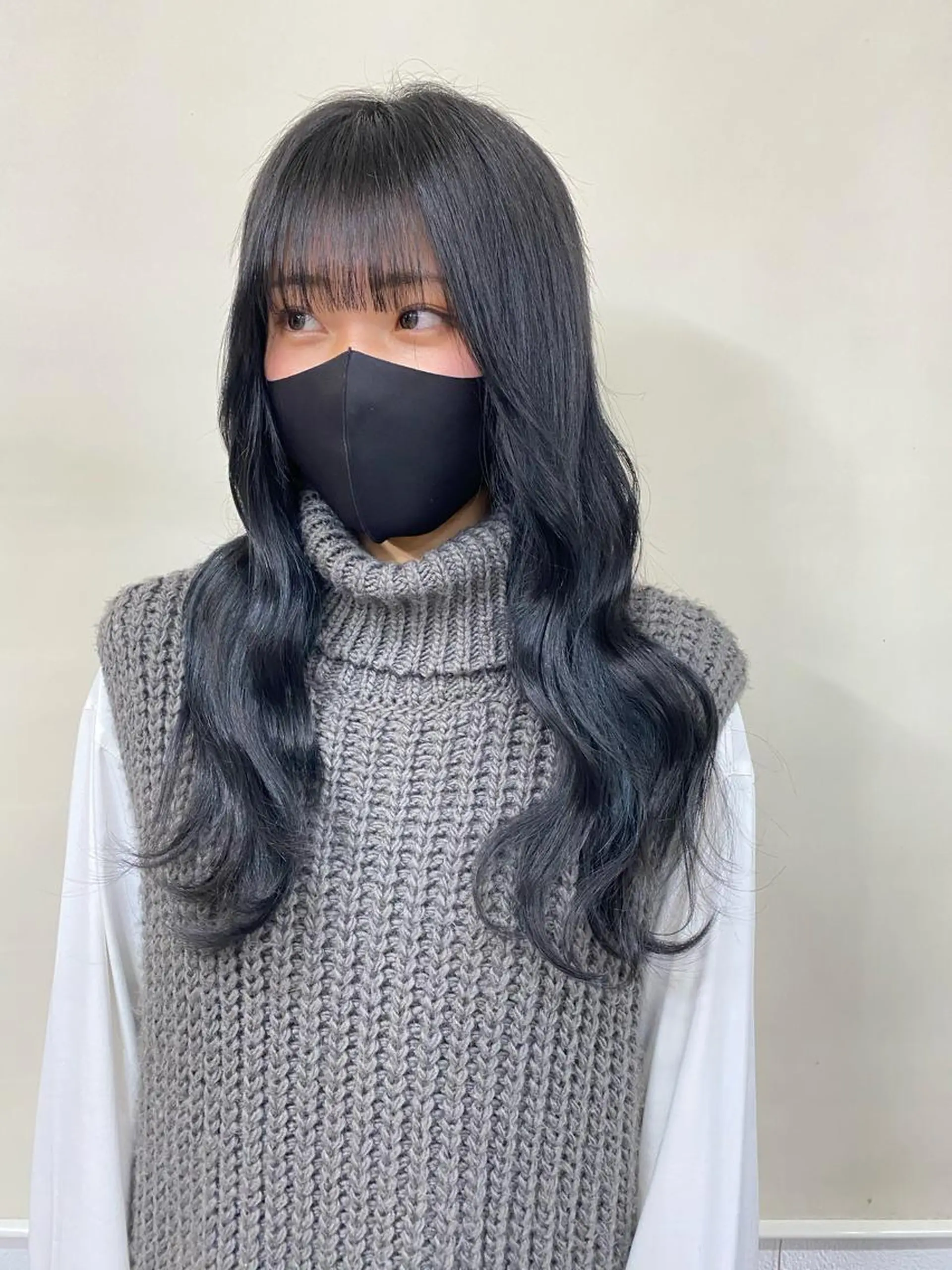 セミロング カラー ボブ カット ヘアカラー トリートメント エクステ レイヤーウルフ エクステ磯部のヘアスタイル