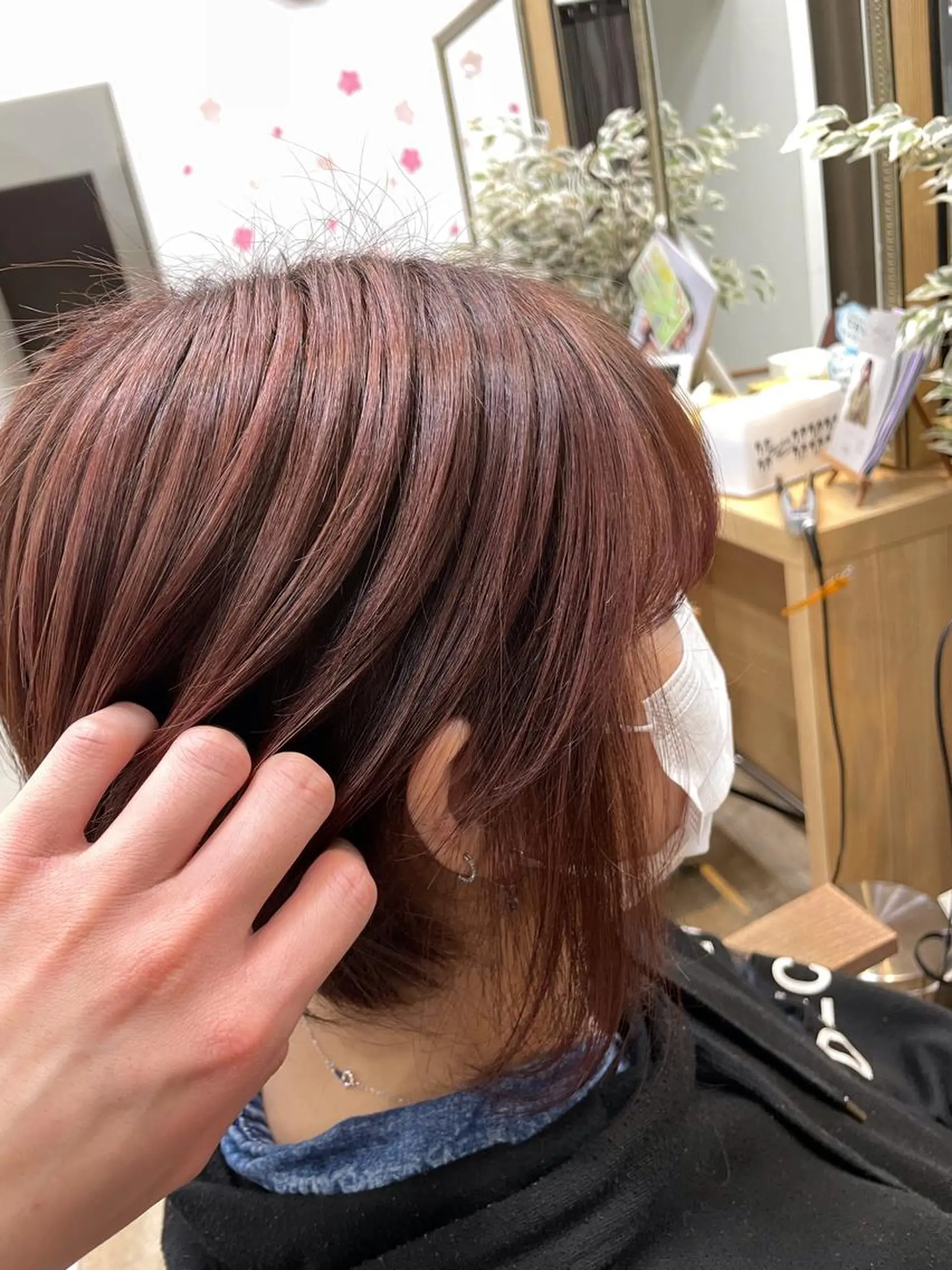 ショート カラー ブリーチ ブリーチなしカラー ピンクカラー 💫カットパーマ💫 伊原虎太郎のヘアスタイル