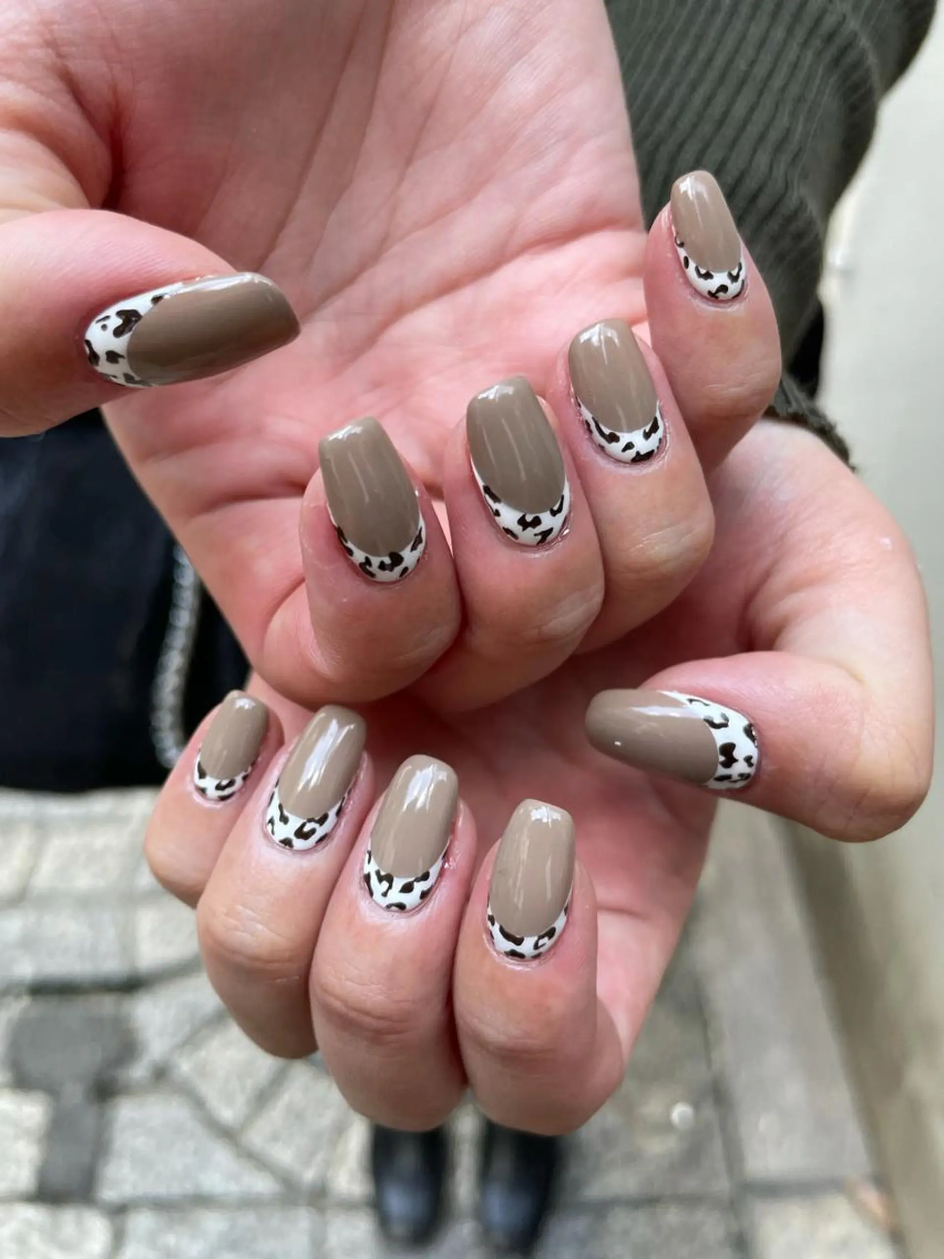 ネイル アニマル柄 アートネイル フレンチネイル ガラスフレンチ 氷ネイル・うるうるネイル MH_ Nailのネイルデザイン