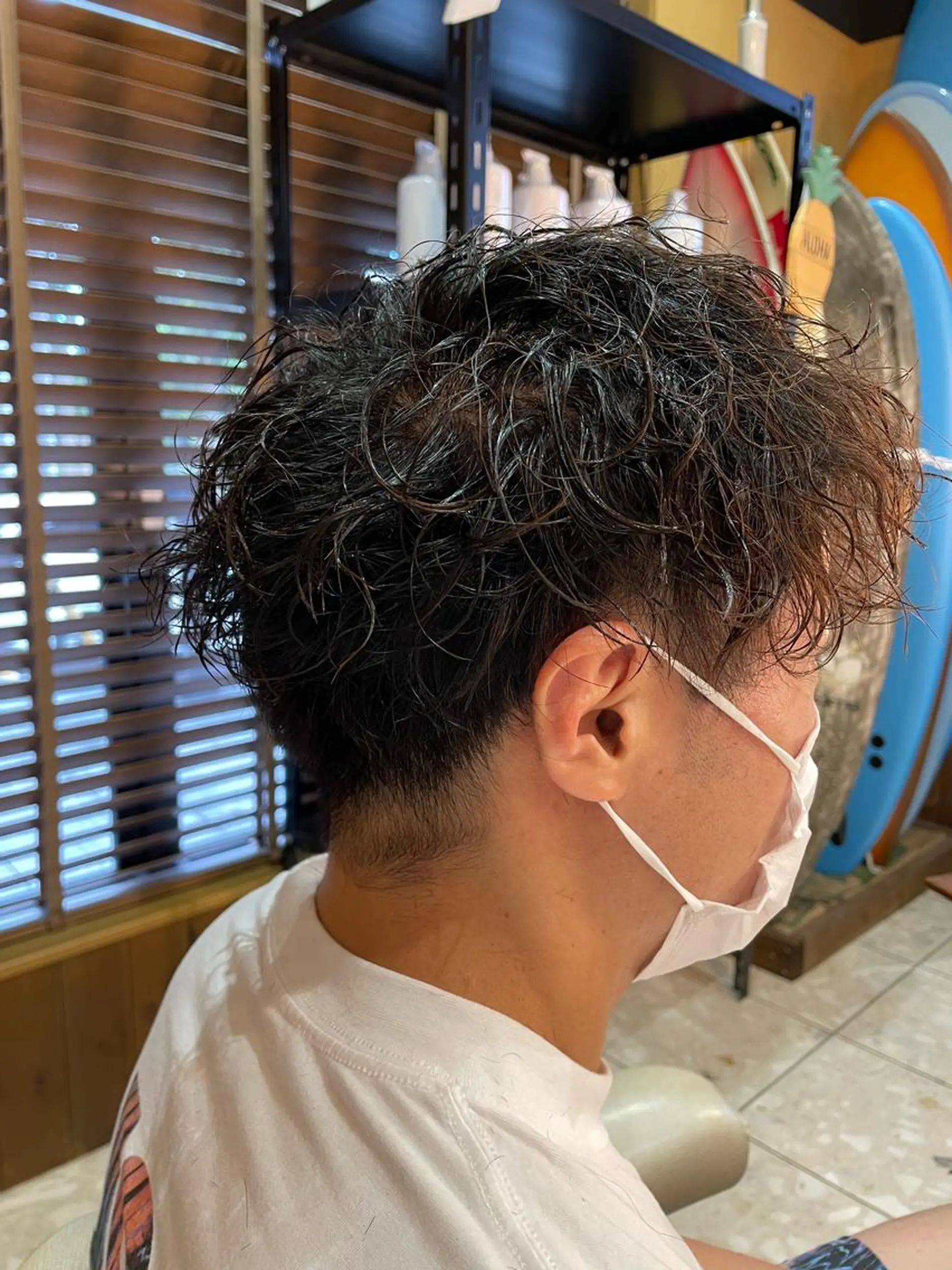 パーマ メンズ メンズパーマ ツイストスパイラルパーマ スパイラルパーマ カット パーマ 飯泉/メンズカラー ツイスパ/メッシュのヘアスタイル