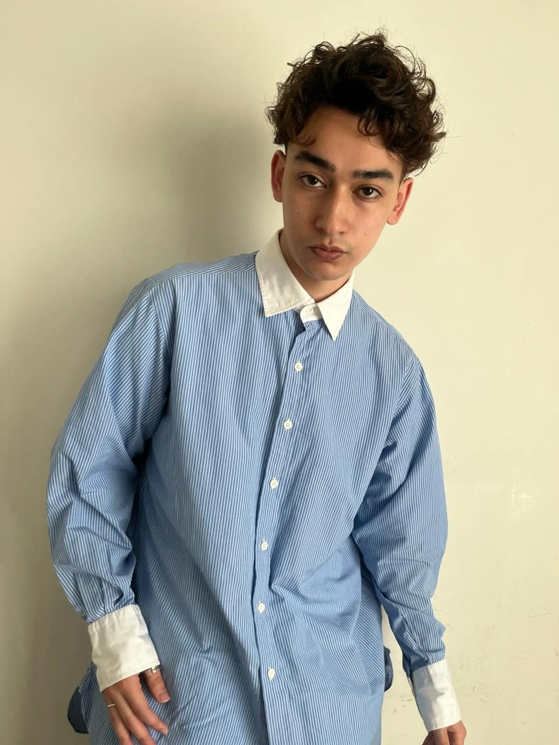 ショート カラー パーマ メンズ うる艶カラー/恵比寿 ベージュ/丸山陽平のヘアスタイル