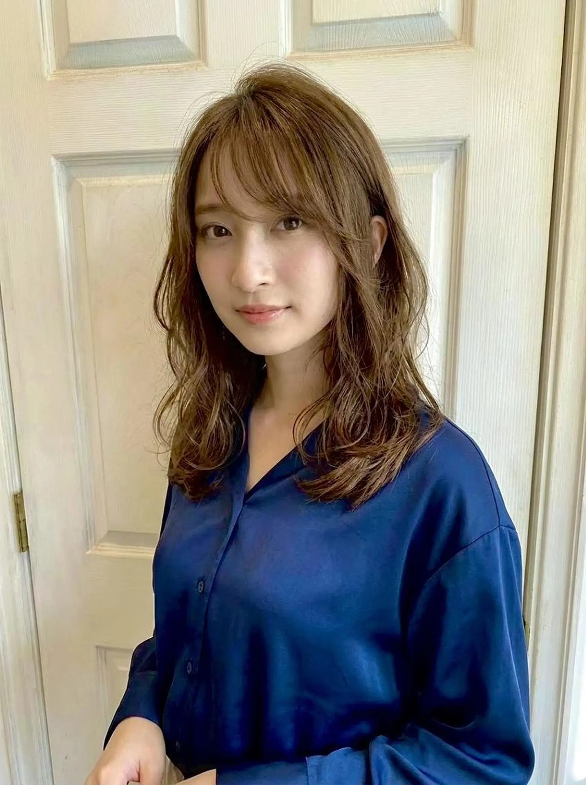 セミロング ボブ くびれヘア 顔周りカット 髪質改善 韓国風ヘア Aroma hair 🌙tanakaのヘアスタイル