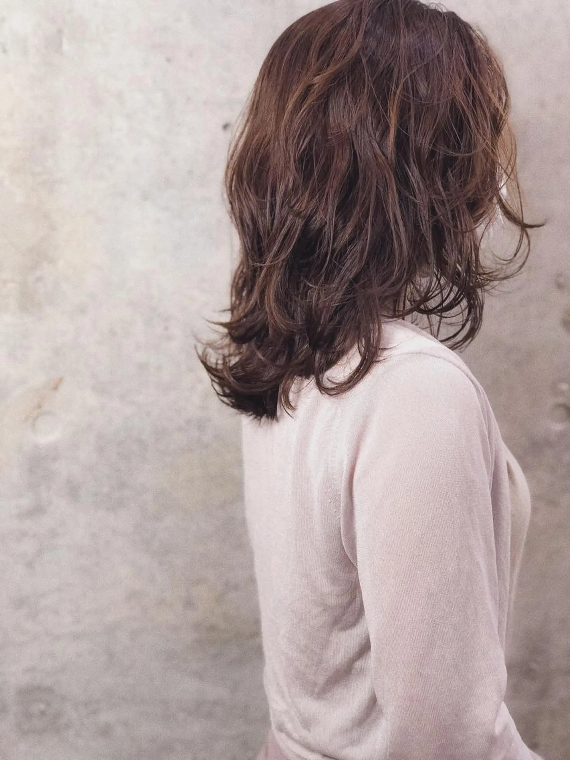 セミロング カラー パーマ セミロングパーマ レイヤーカット 【雰囲気ﾍｱ☺︎】 岩井隼人のヘアスタイル