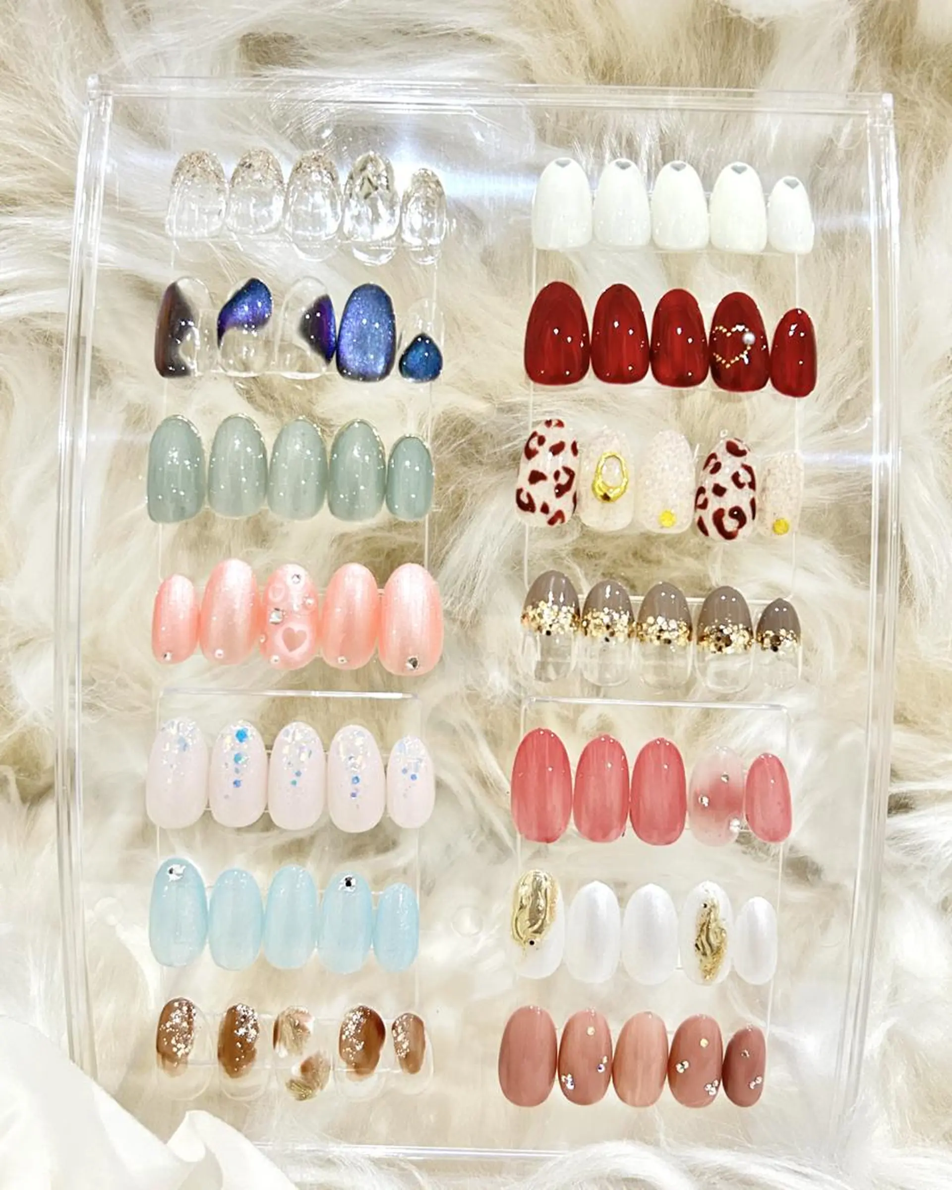 ネイル アニマル柄 長さ出し ジェルネイル グラデーション 韓国ネイル ハンドネイル Nail&eye Belire 新宿のネイルデザイン