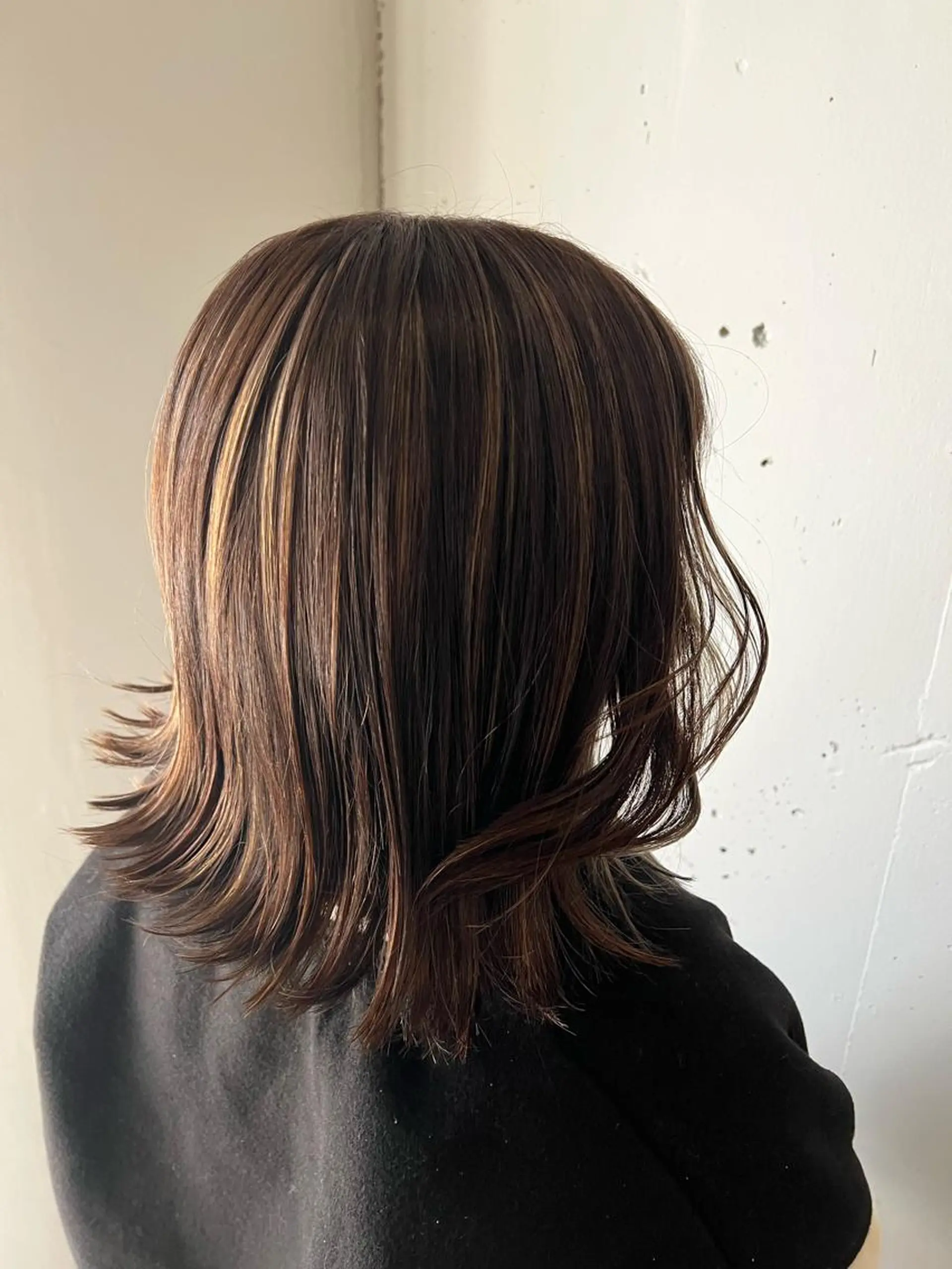 ミディアム カラー キッズ ハイライトカラー ボブ ハイライト カラースペシャリスト しょう🧑🏼‍🎨のヘアスタイル