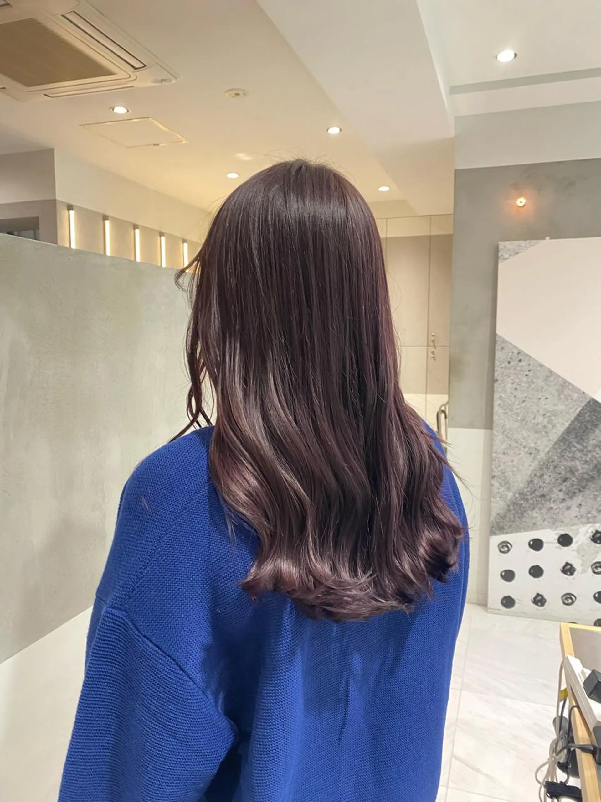 ロング カラー ディープラベンダー ラベンダーカラー ヘアカラー トリートメント ヘアセット ナチュラル/韓国💎 haruka 💎のヘアスタイル