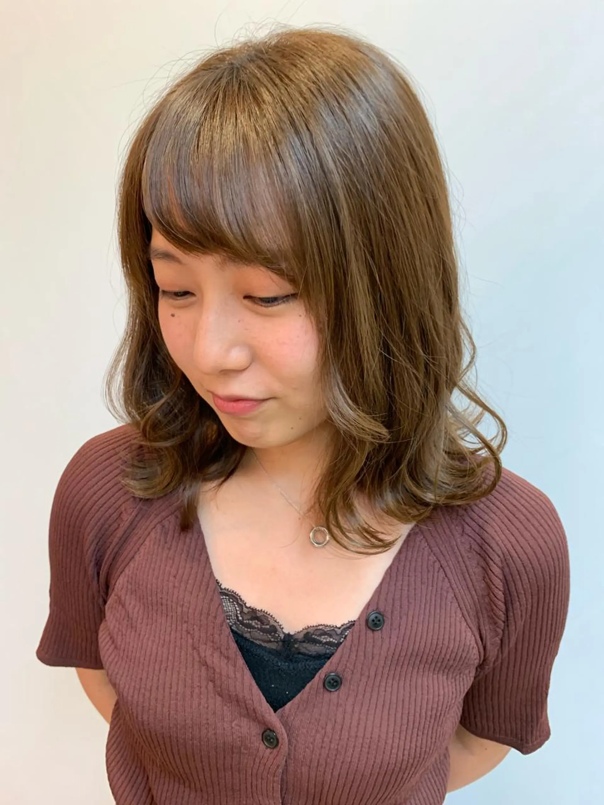 ミディアム 高橋 沙希のヘアスタイル