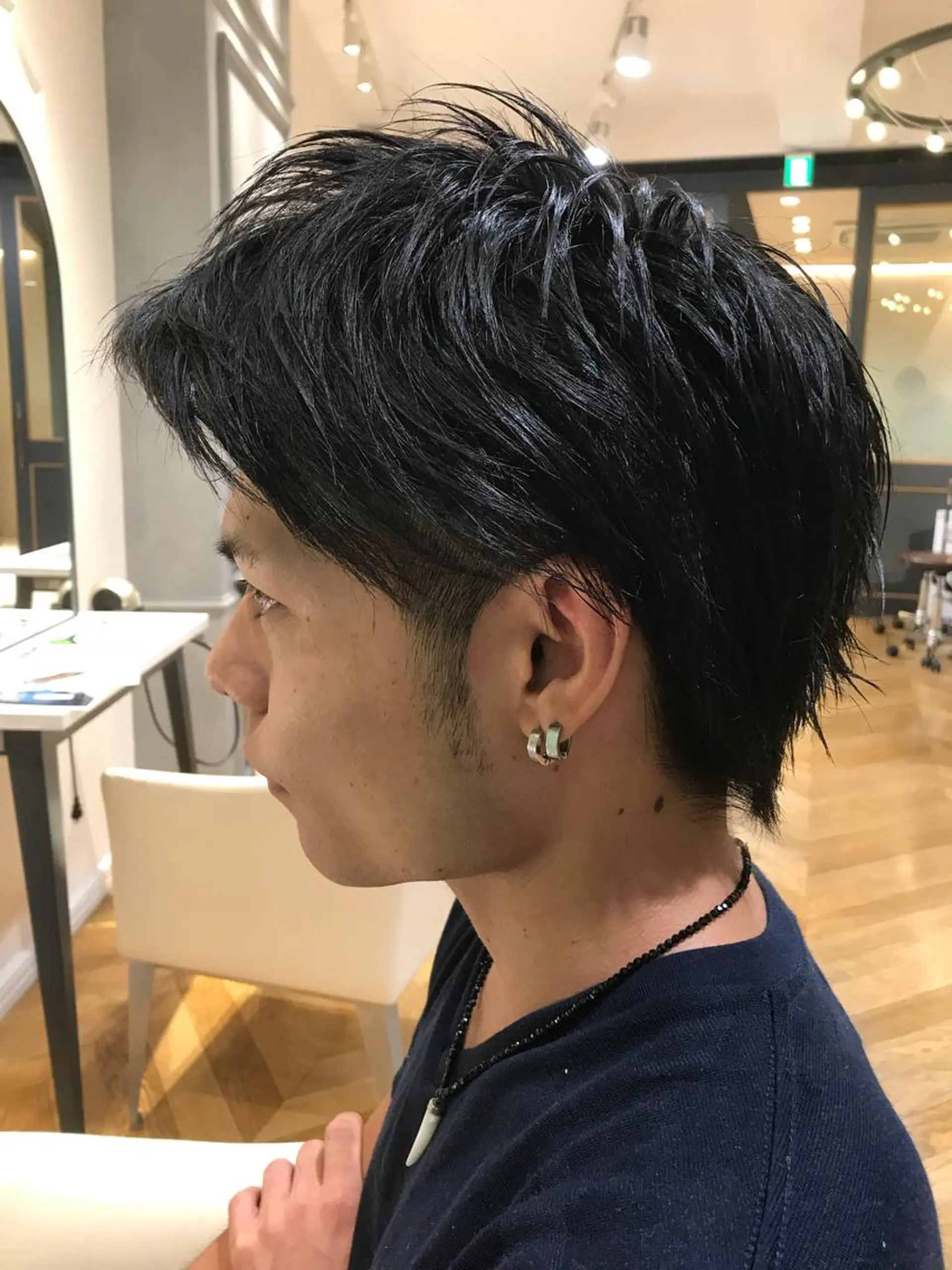 メンズ 刈り上げ カット 乾かすだけで艶髪酸性 ストレート髙橋悠耶のヘアスタイル