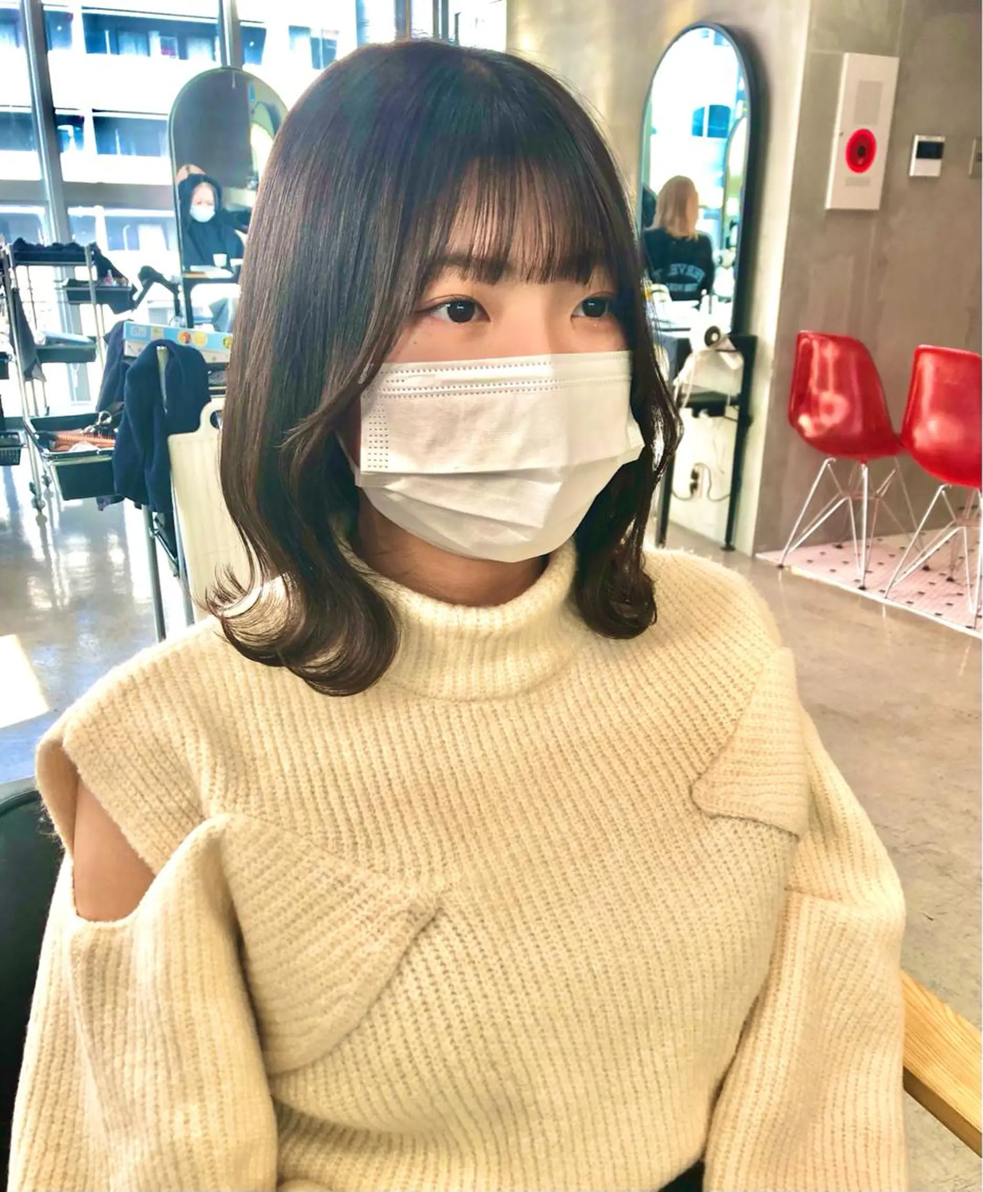 ミディアム カット ヘアカラー 大友 正晴のヘアスタイル