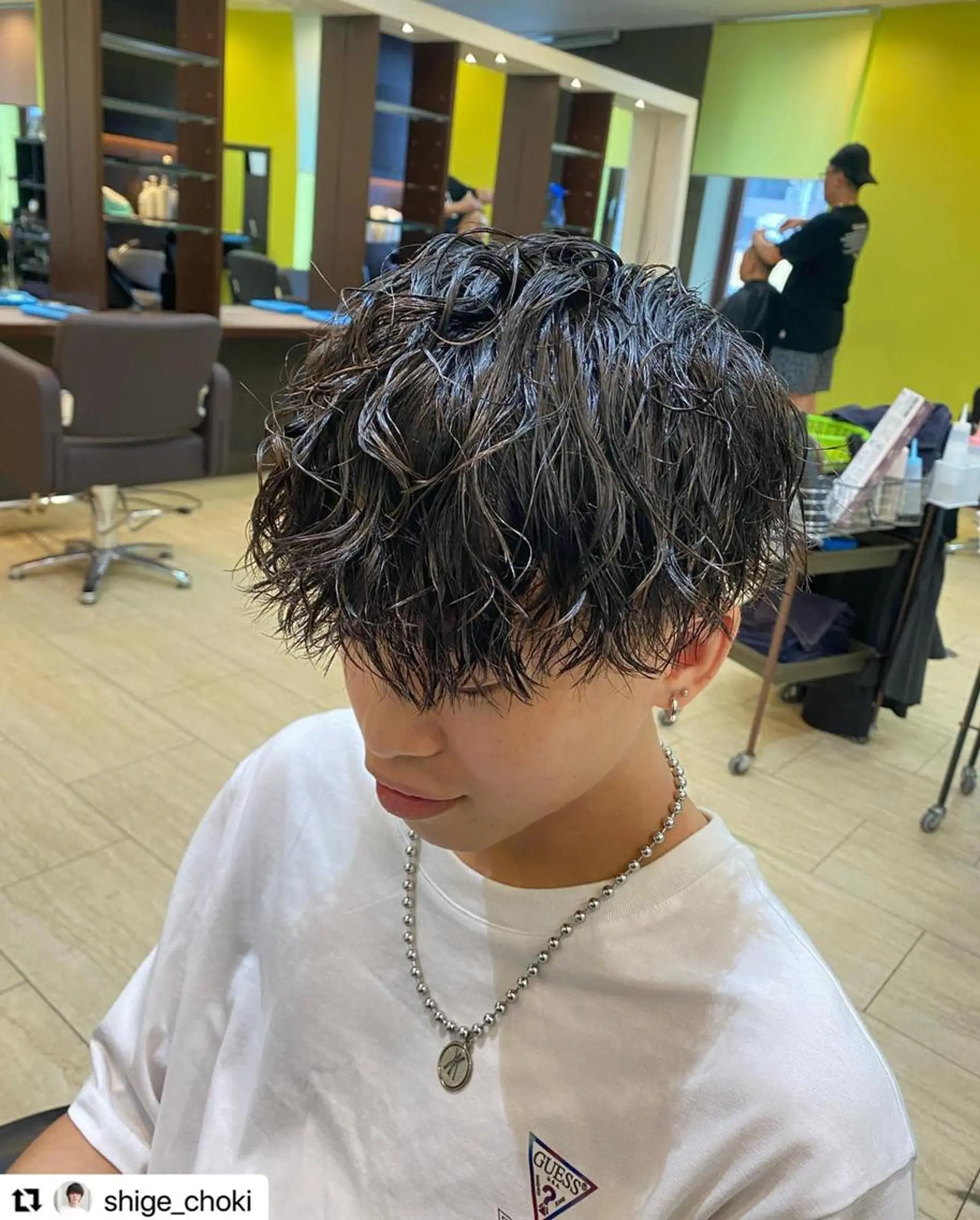 ショート カラー パーマ メンズ 🩷Eny terrace🩷のヘアスタイル