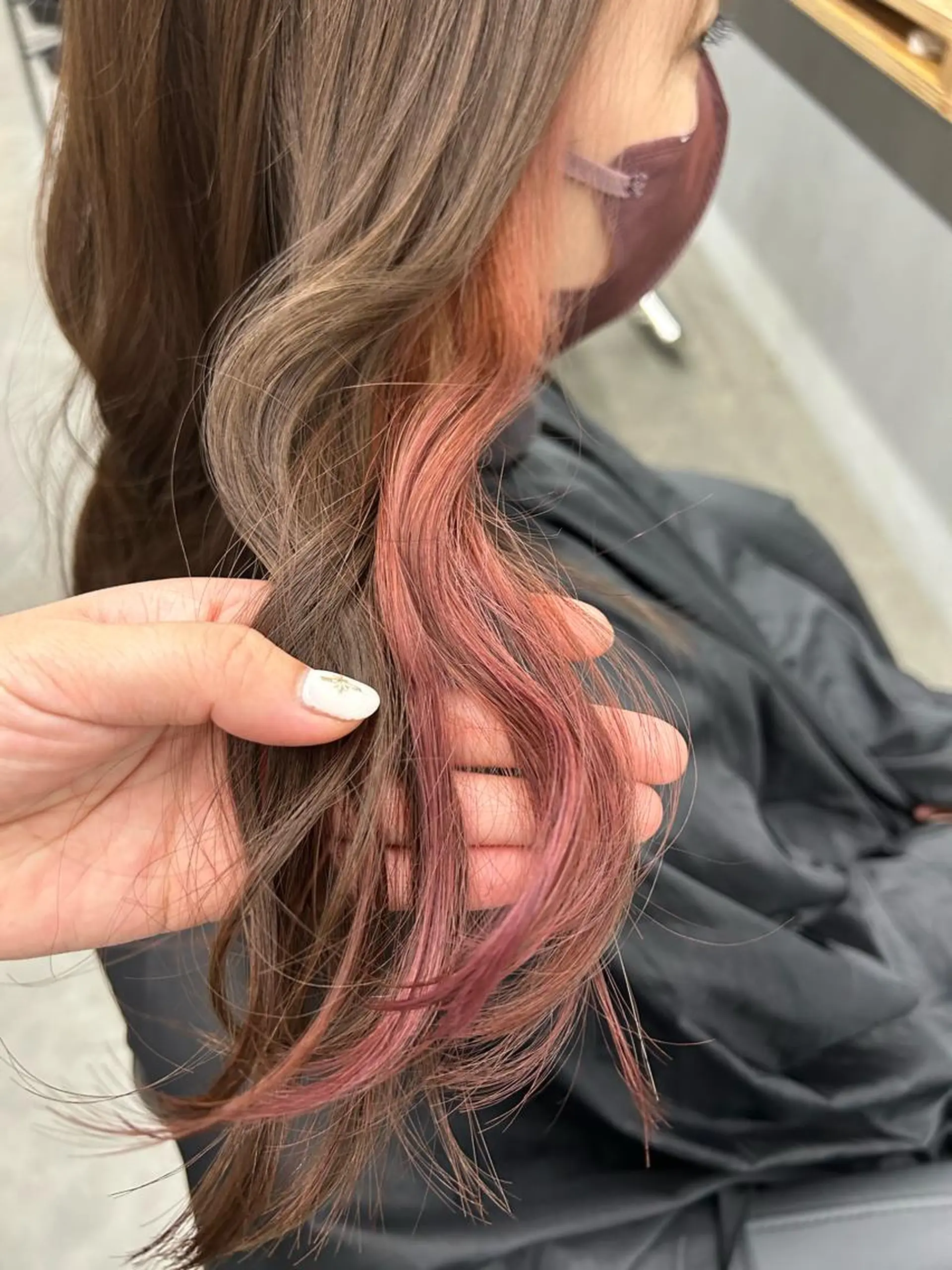 ロング カラー イヤリングカラー N/デザインカラー 🌿ナギのヘアスタイル