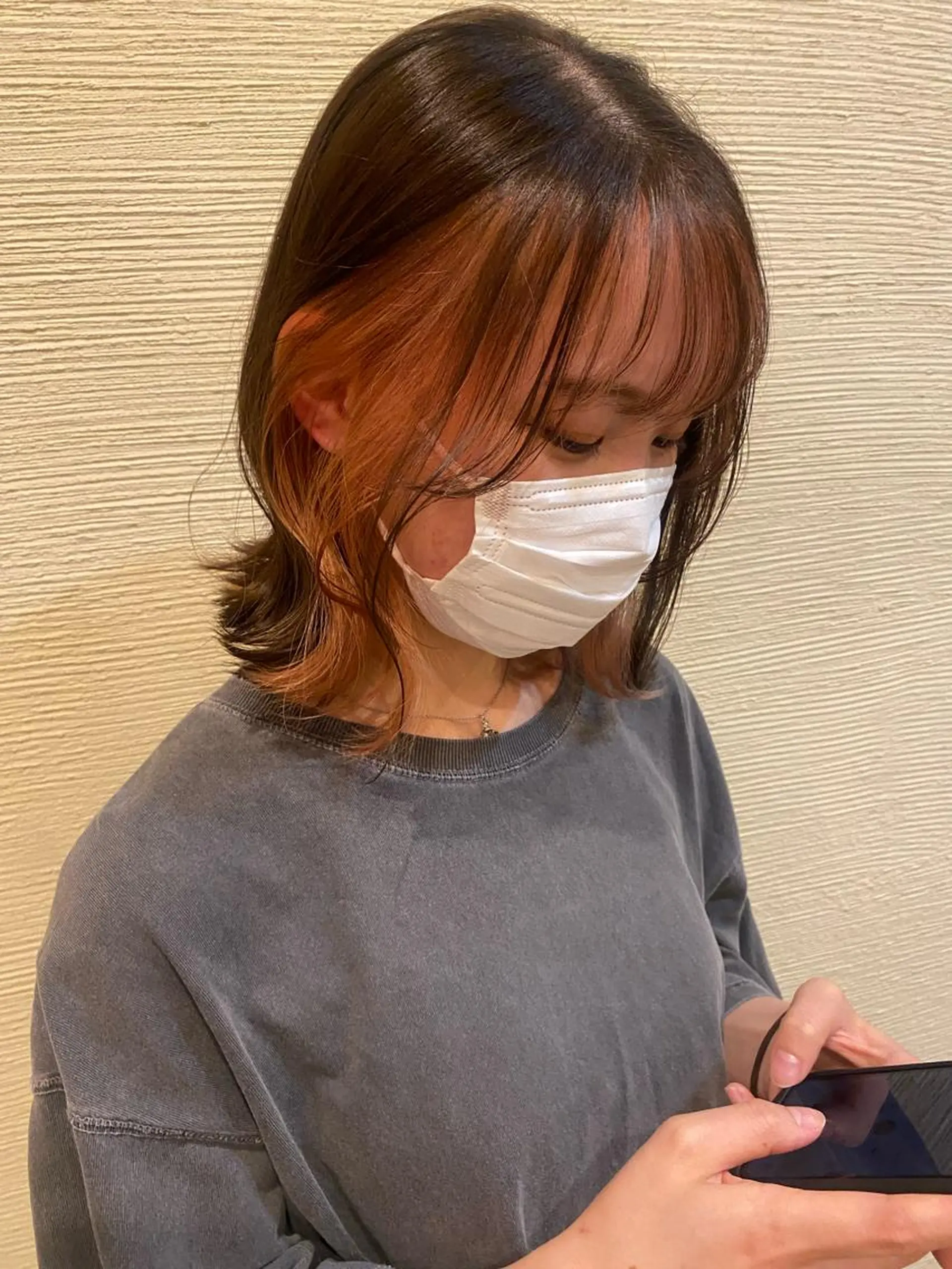 ショート カラー ピンクカラー ヘアカラー トリートメント 中村 朱里のヘアスタイル