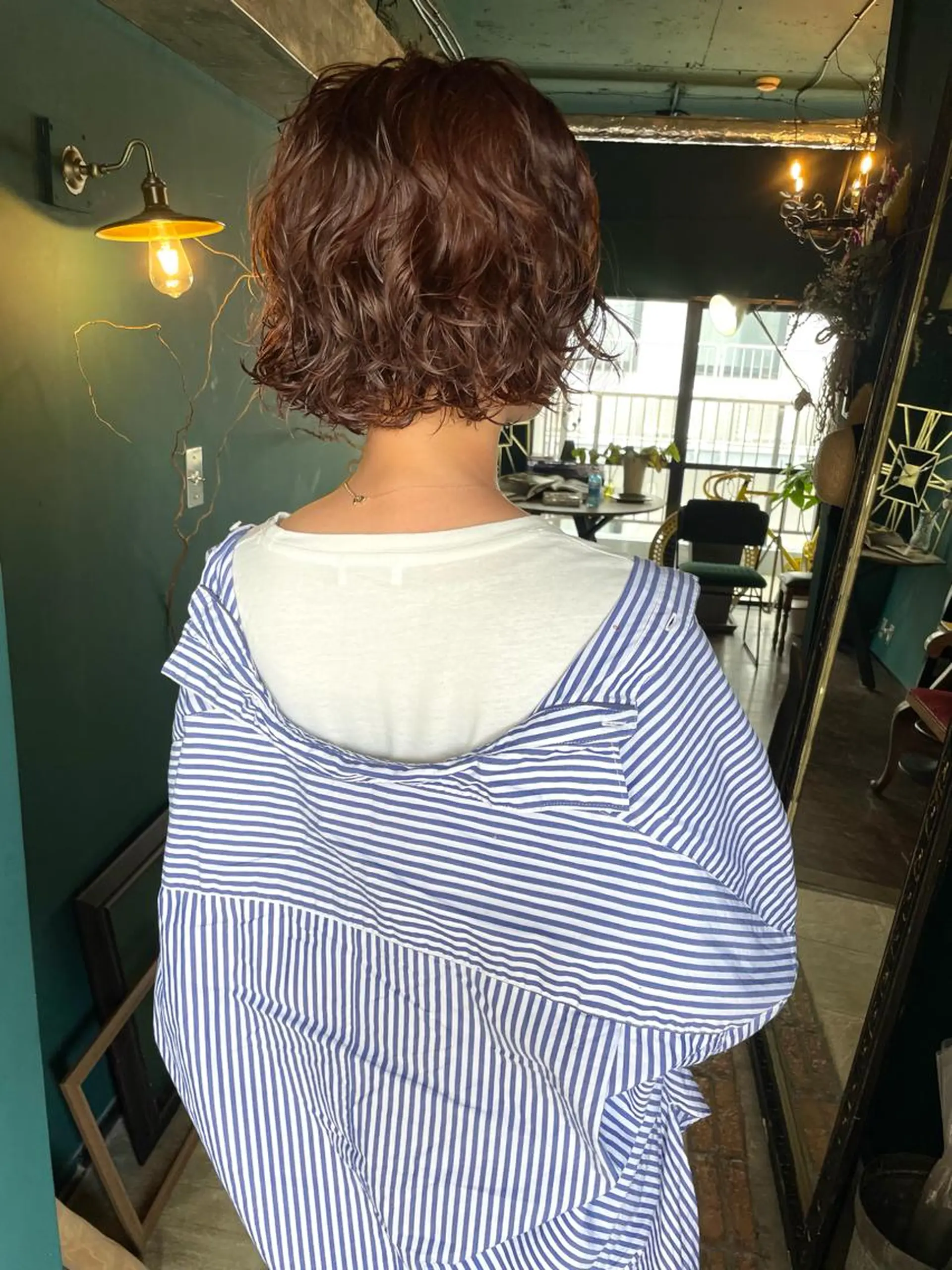 ミディアム オレンジブラウン vivre libreのヘアスタイル