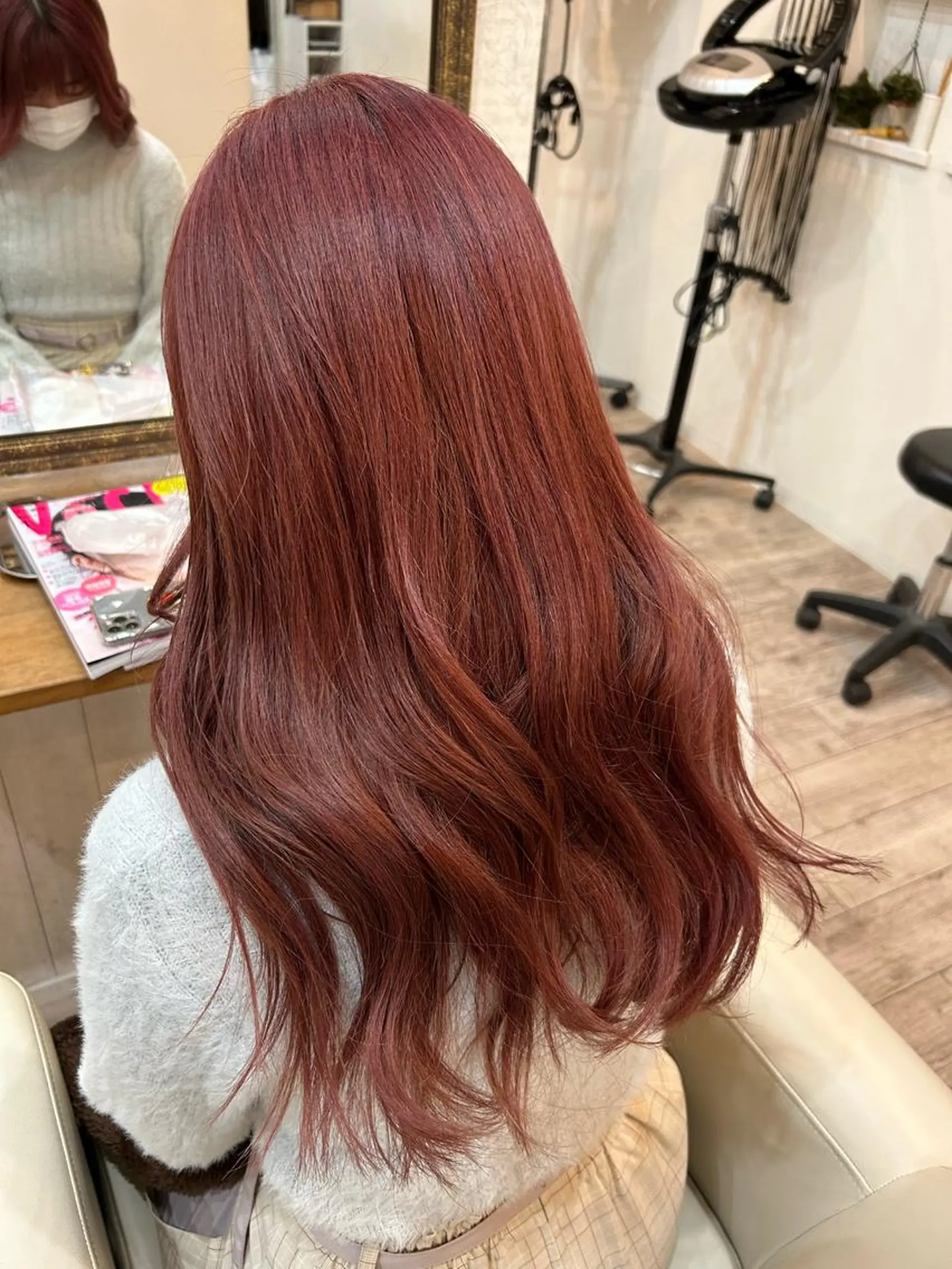 ロング カラー ブリーチ ブリーチなしカラー ピンクカラー uLu【ウル】所属・🦖manami 🦖のヘアスタイル