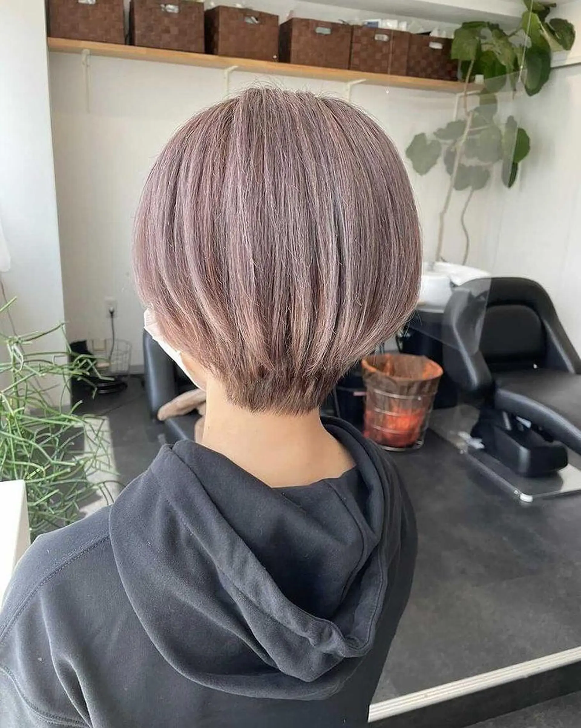 ショート カラー ピンクカラー ホワイトピンク RU RIのヘアスタイル