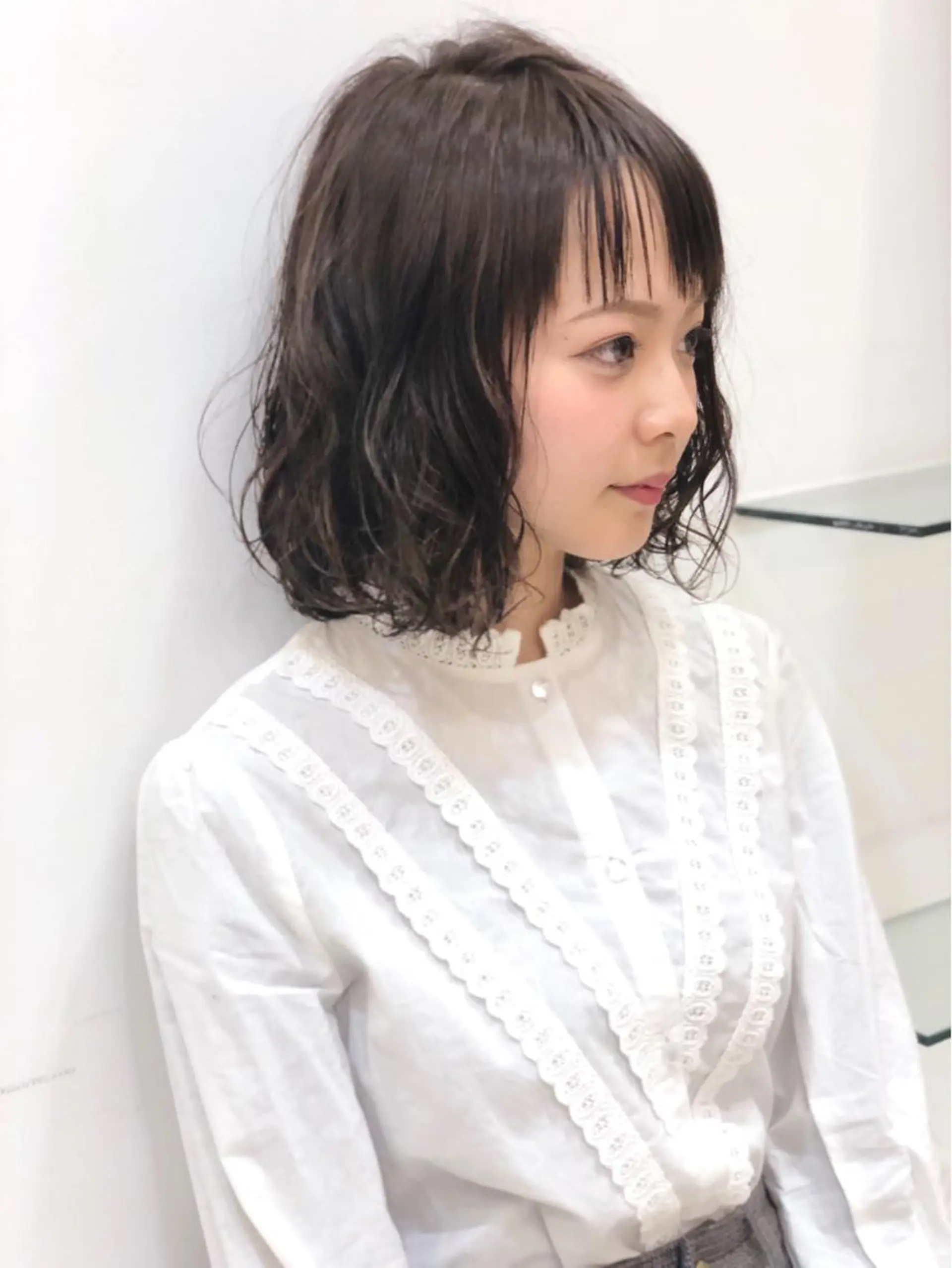ショート カラー パーマ アッシュ ディレクター ノナカのヘアスタイル