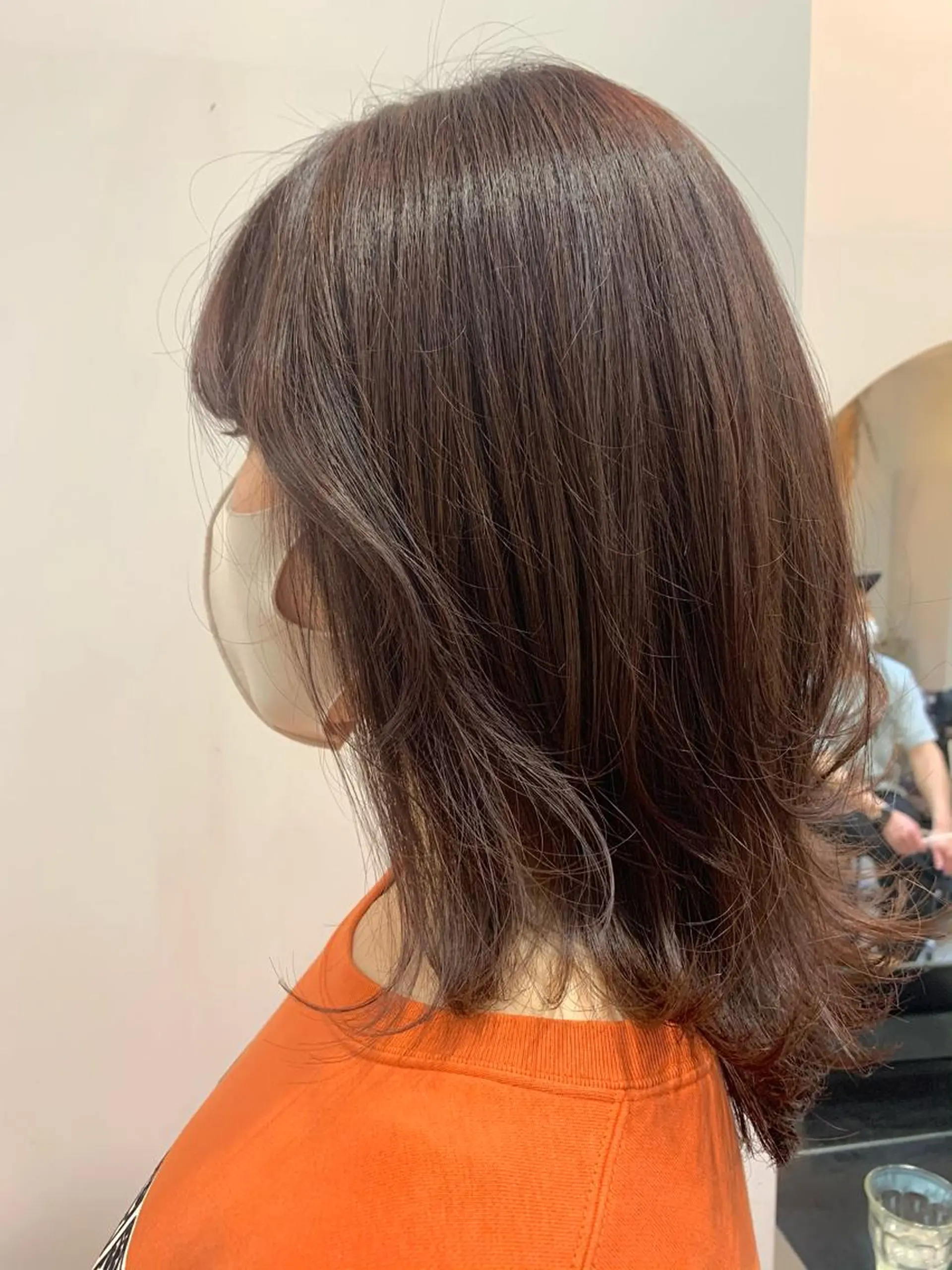 セミロング カラー ヘアアレンジ REONA🪽✨薬院 レイヤーカット🫧のヘアスタイル