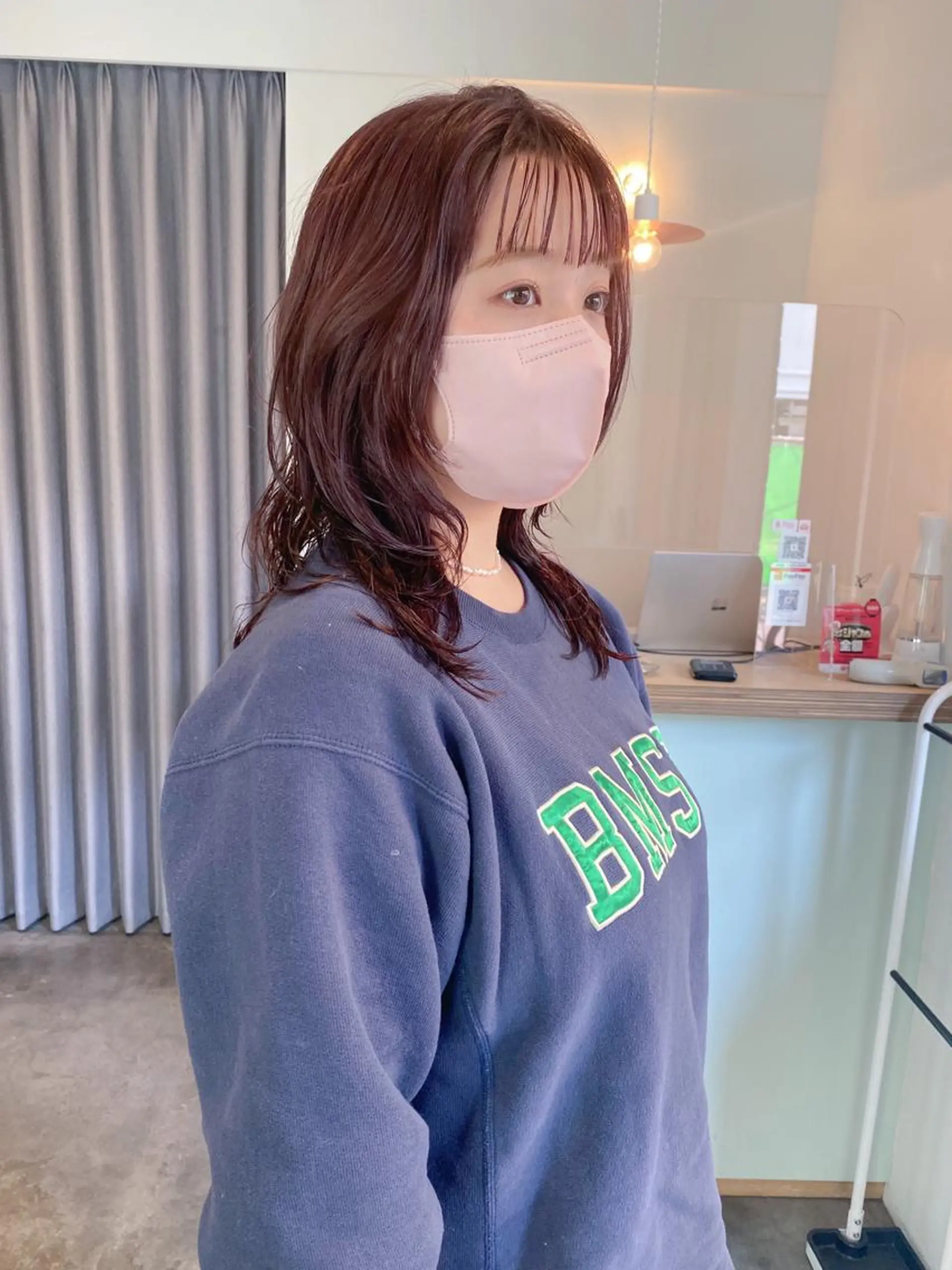 ミディアム カラー ブリーチ ラベンダーカラー ラベンダーピンク ブリーチなしカラー ピンクカラー 板谷みさき /似合わせBobのヘアスタイル