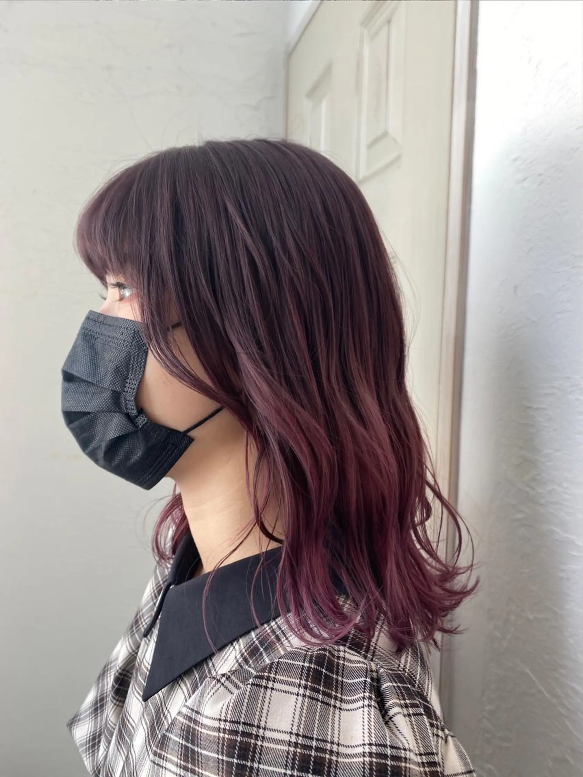 セミロング カラー 🍑もも 🍑のヘアスタイル