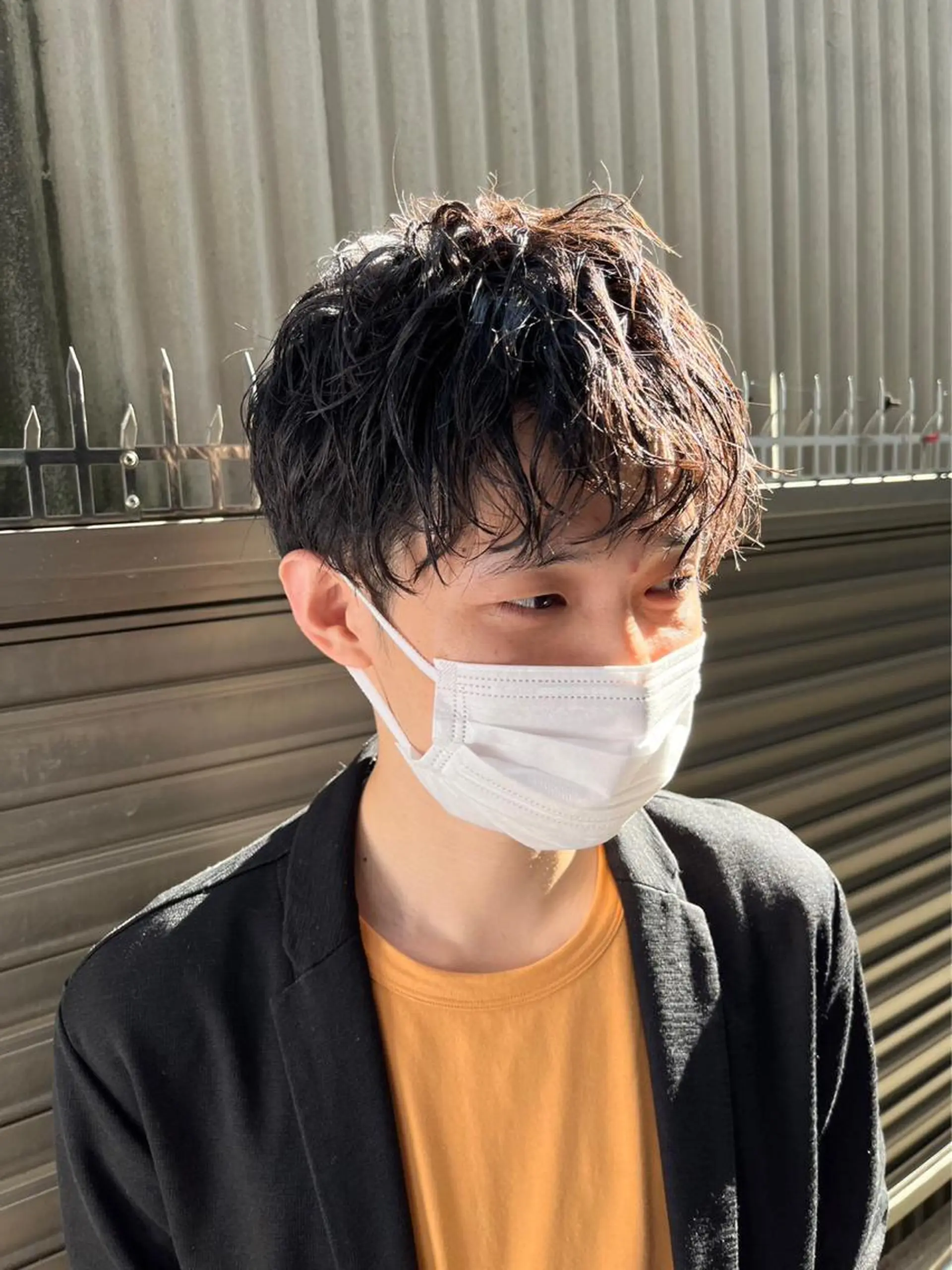 ショート 外国人風カラー カット パーマ 山崎 光瑠のヘアスタイル