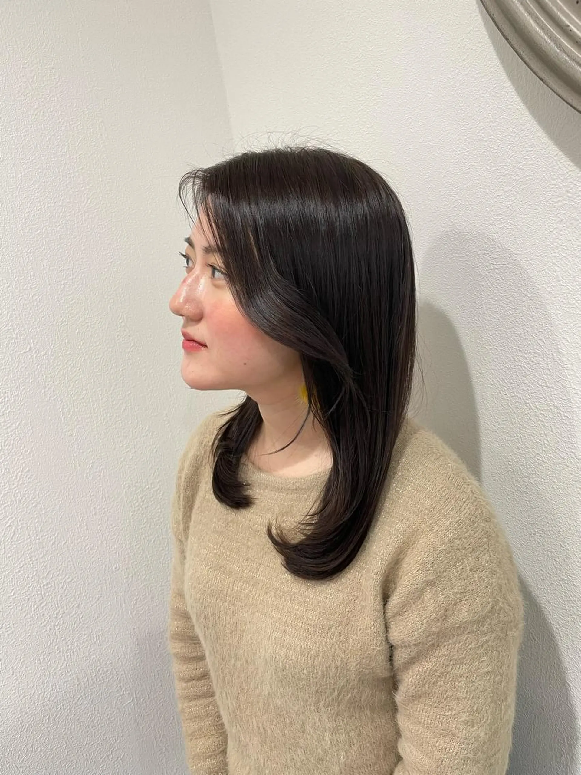 セミロング セミロングパーマ 髪質改善 韓国風ヘア トリートメント 渡辺 広宣のヘアスタイル