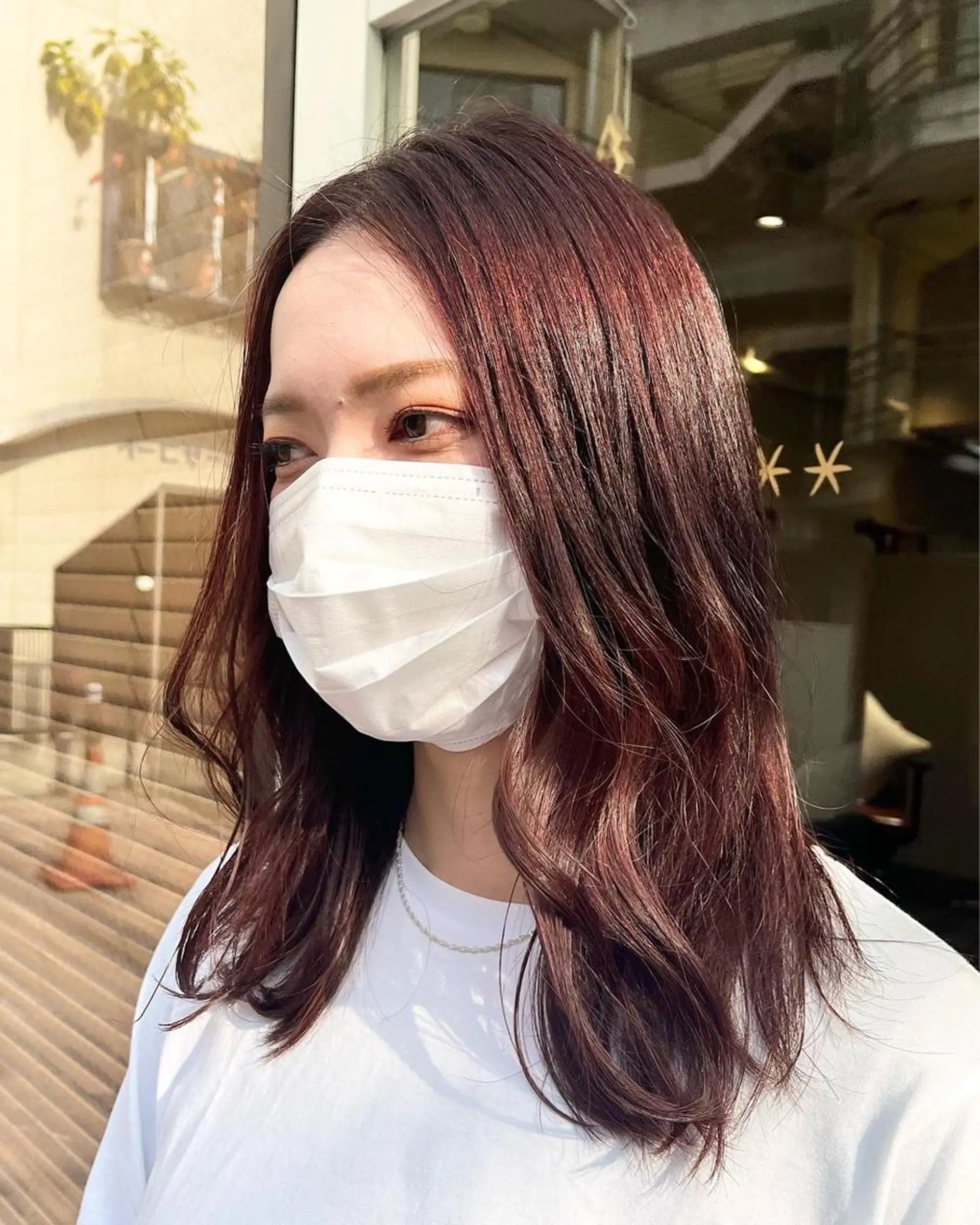 ミディアム カラー ブラウンカラー 韓国風ヘア 髪質改善☆ 縮毛矯正miyuのヘアスタイル