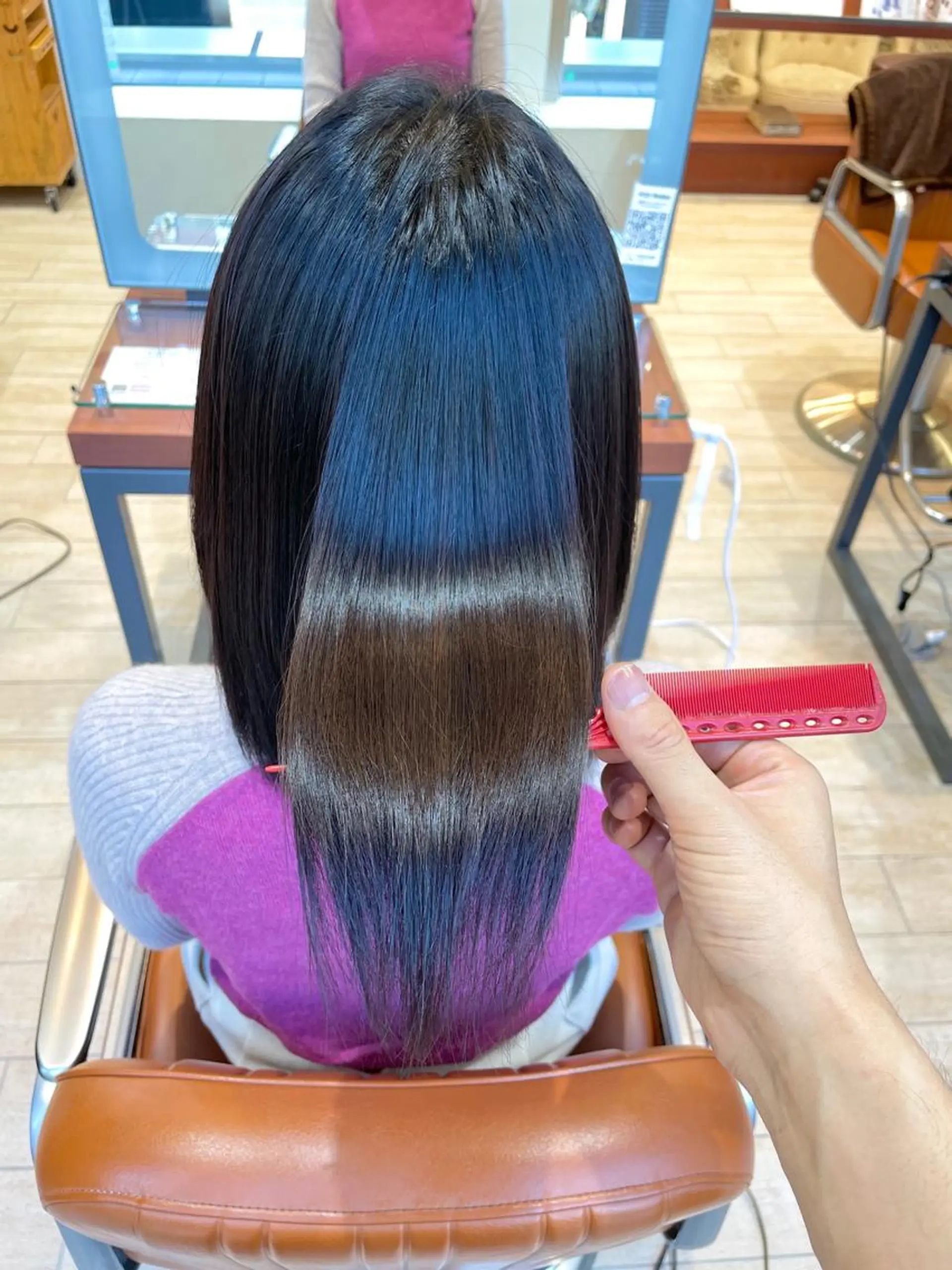 ミディアム カット トリートメント 💎小顔前髪&髪質 改善カラー💎片桐のヘアスタイル