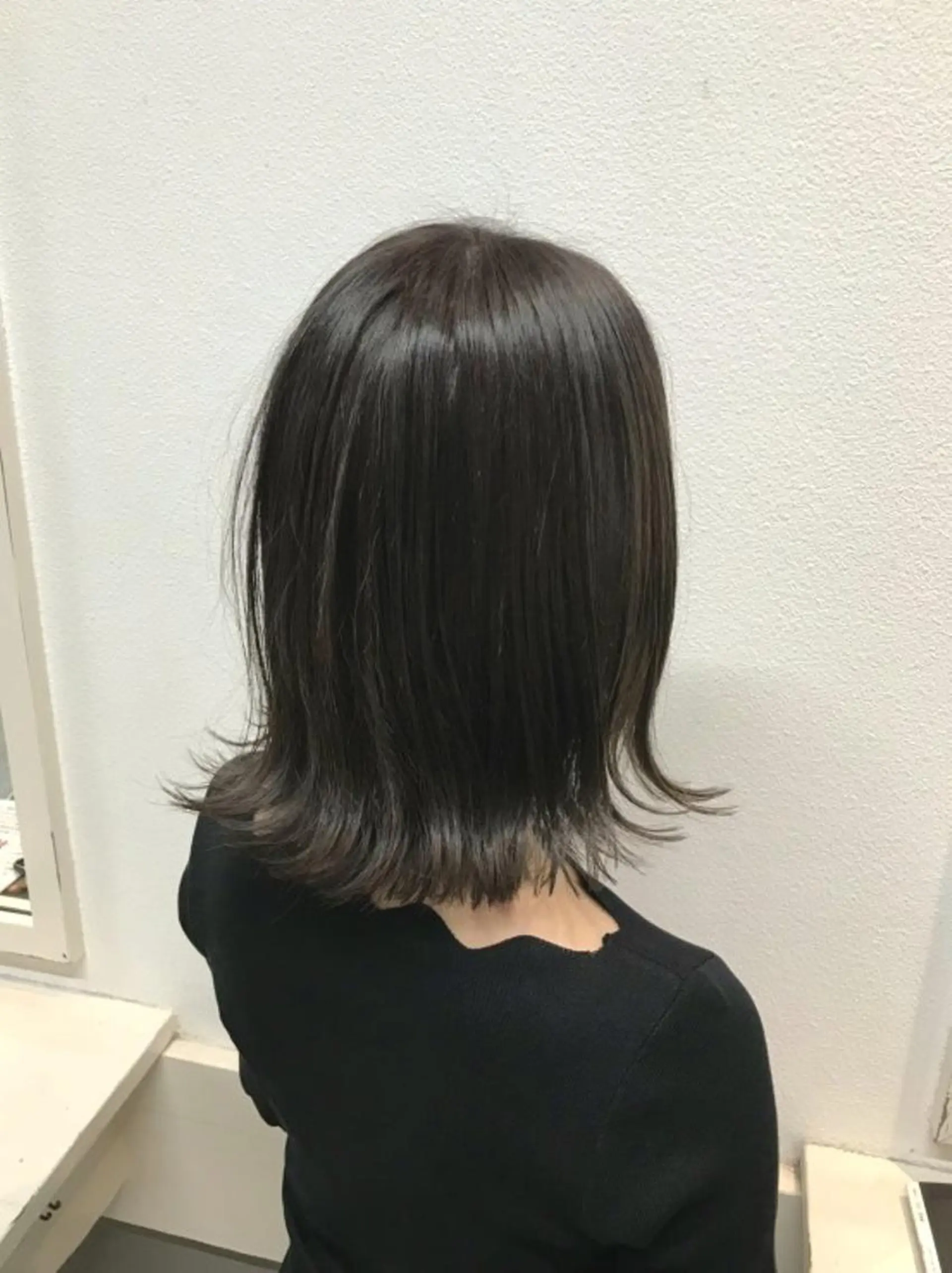 ミディアム カラー グレージュ ボブ ヘアカラー トリートメント GiseL ジゼル六本松のヘアスタイル