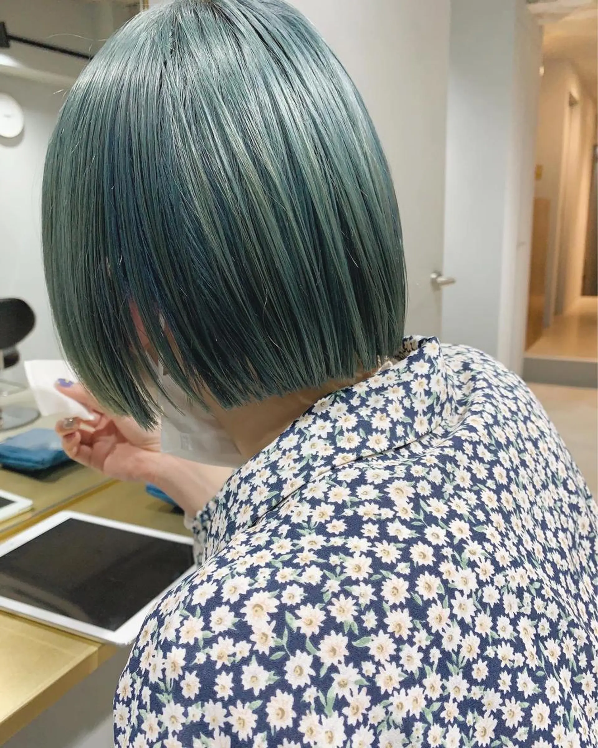 ショート カラー ボブパーマコテ巻き風 パーマNo1深江秀平のヘアスタイル