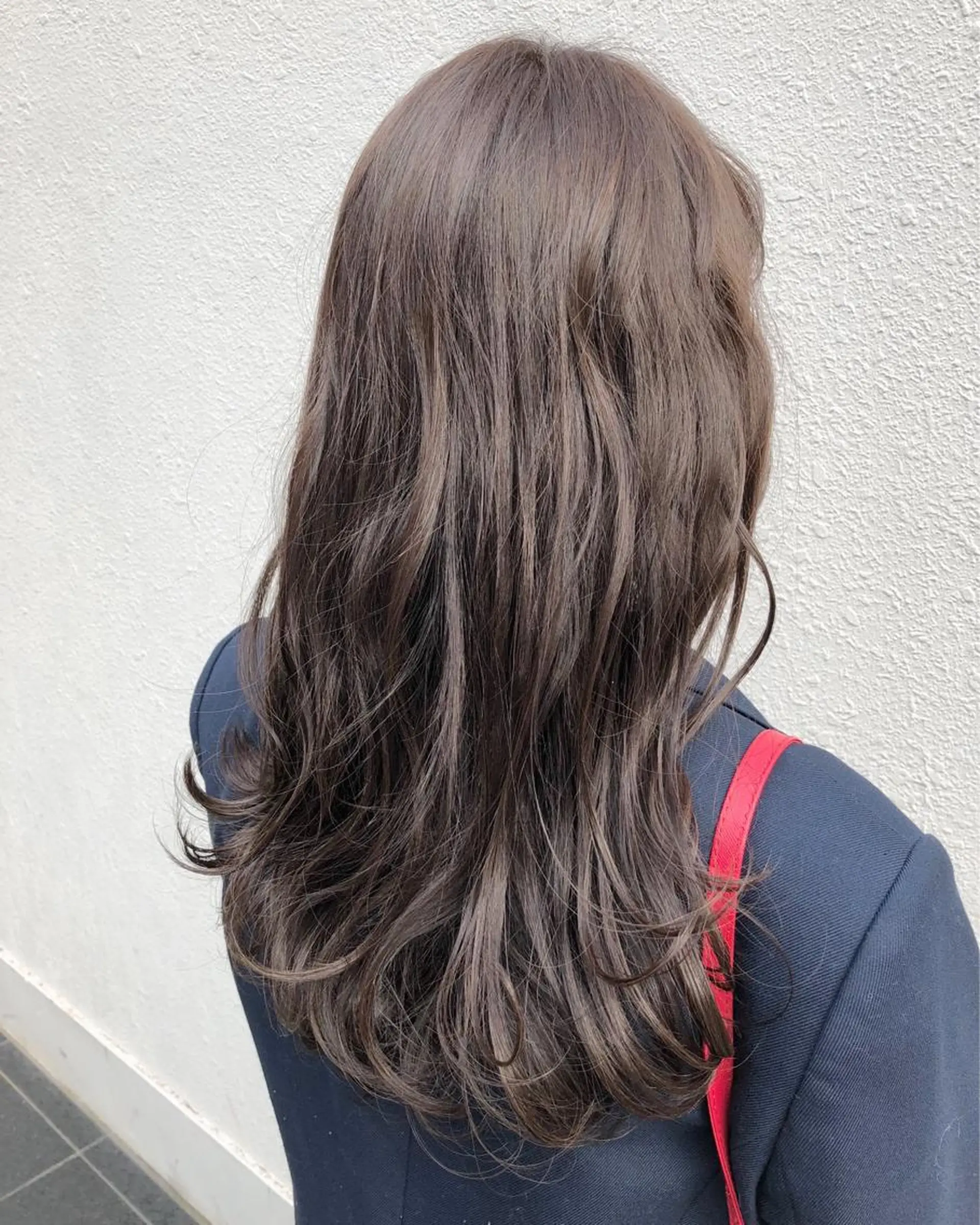 セミロング カラー パーマ ヘアアレンジ アッシュ 【白髪ぼかし 専門GBG】自由が丘のヘアスタイル