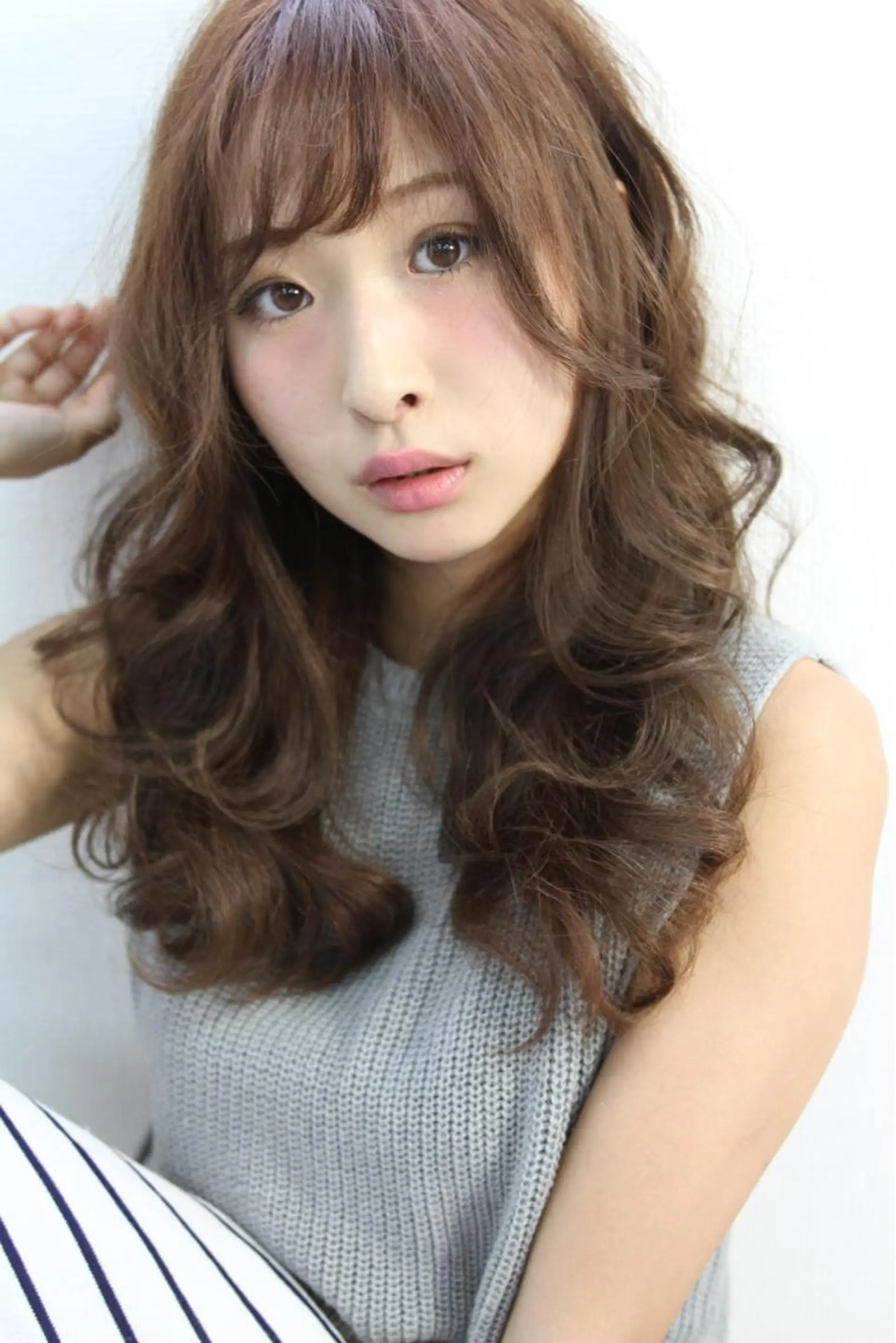 セミロング カラー パーマ カット パーマ トリートメント L i L 塚口のヘアスタイル