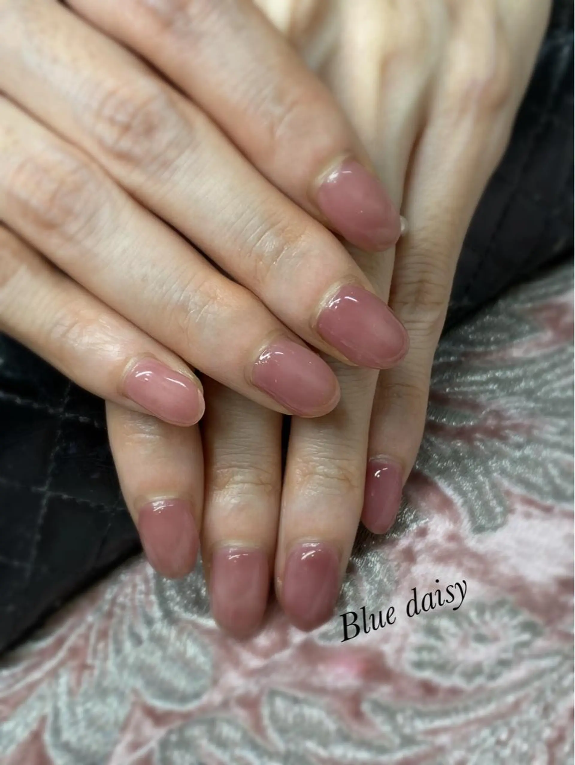 ネイル パープル Blue daisy 栄本店のネイルデザイン