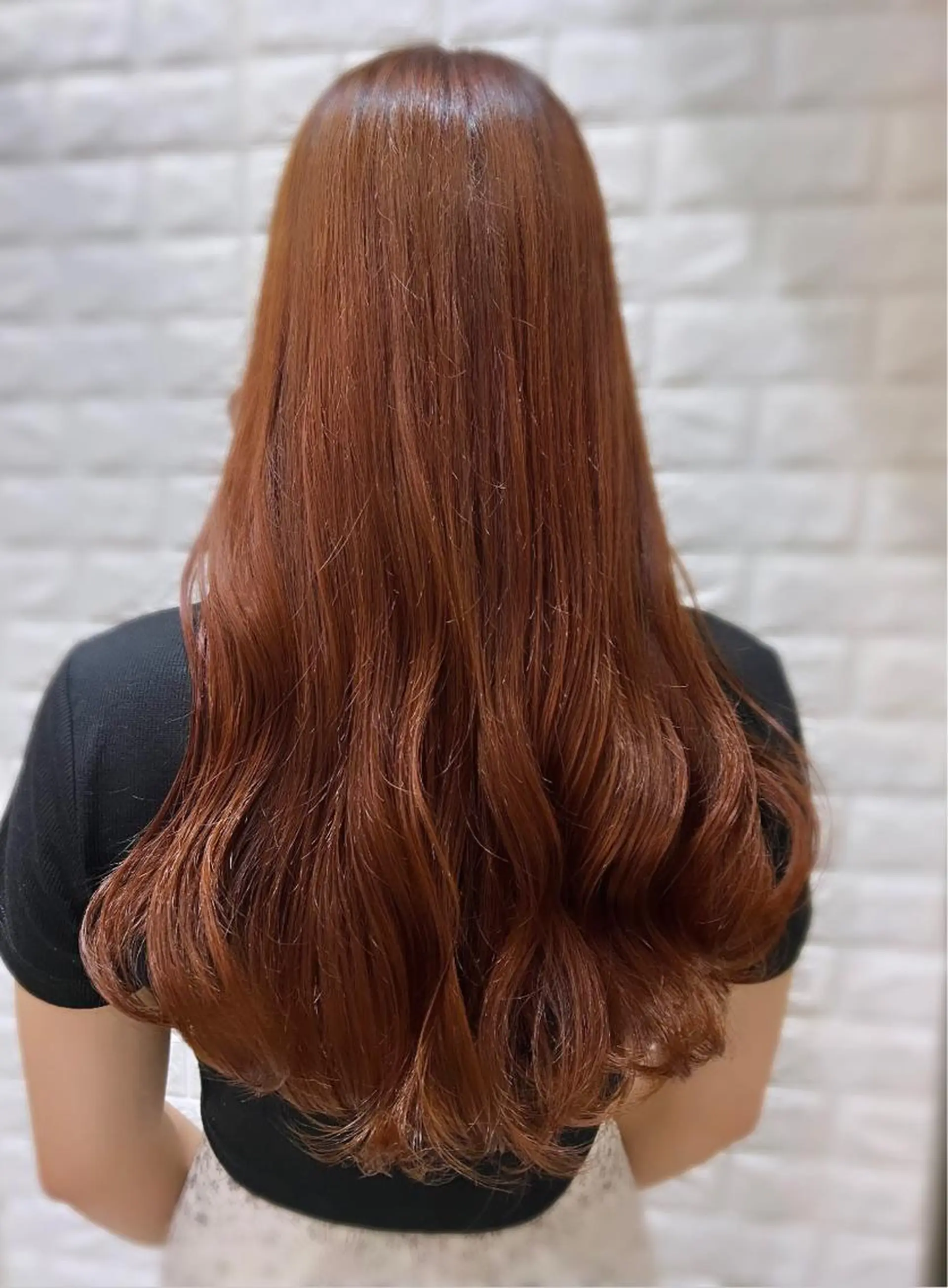 ロング カラー アプリコットブラウン ベージュカラー ブリーチ ブラウンカラー ダブルカラー ヘアカラー トリートメント 韓国ヘア ♡tomimaのヘアスタイル