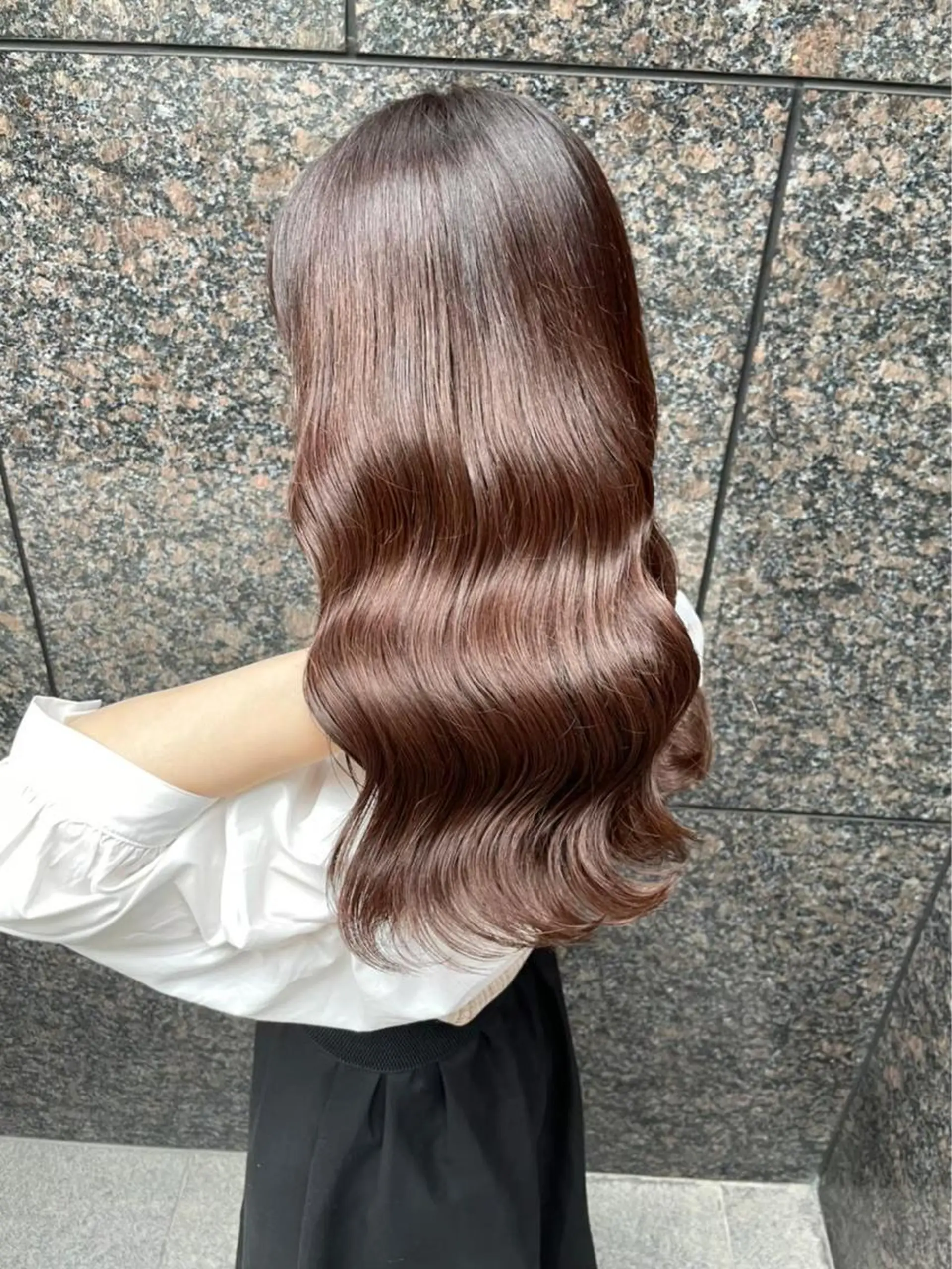 ロング カラー カット 縮毛矯正 トリートメント ‎🤍髪質改善‎🤍 ‎ViVIE🤍のヘアスタイル