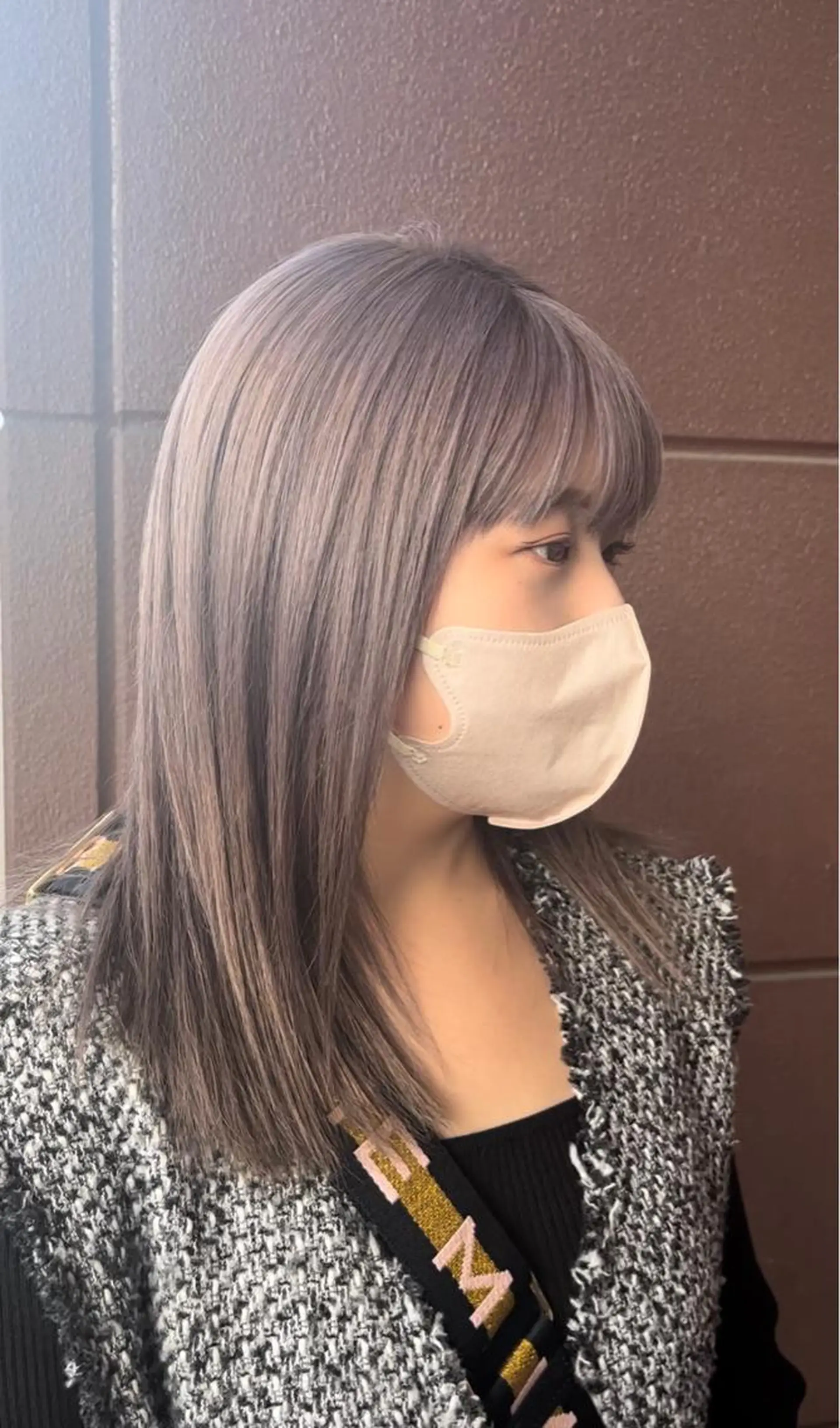 ミディアム カラー ブリーチ 透明感カラー 福田 しずくのヘアスタイル