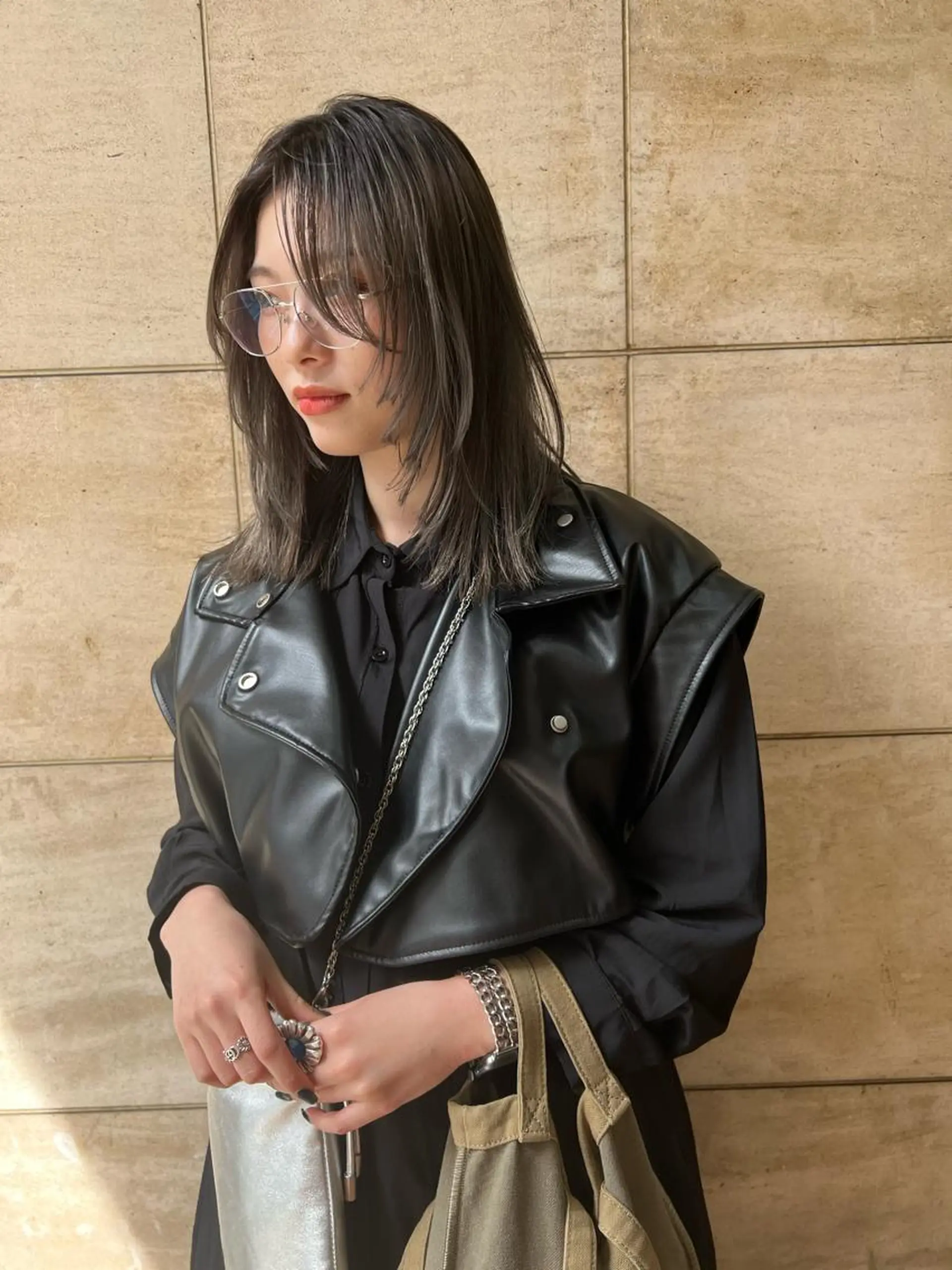 ミディアム カラー MARU パーマ/レイヤーのヘアスタイル