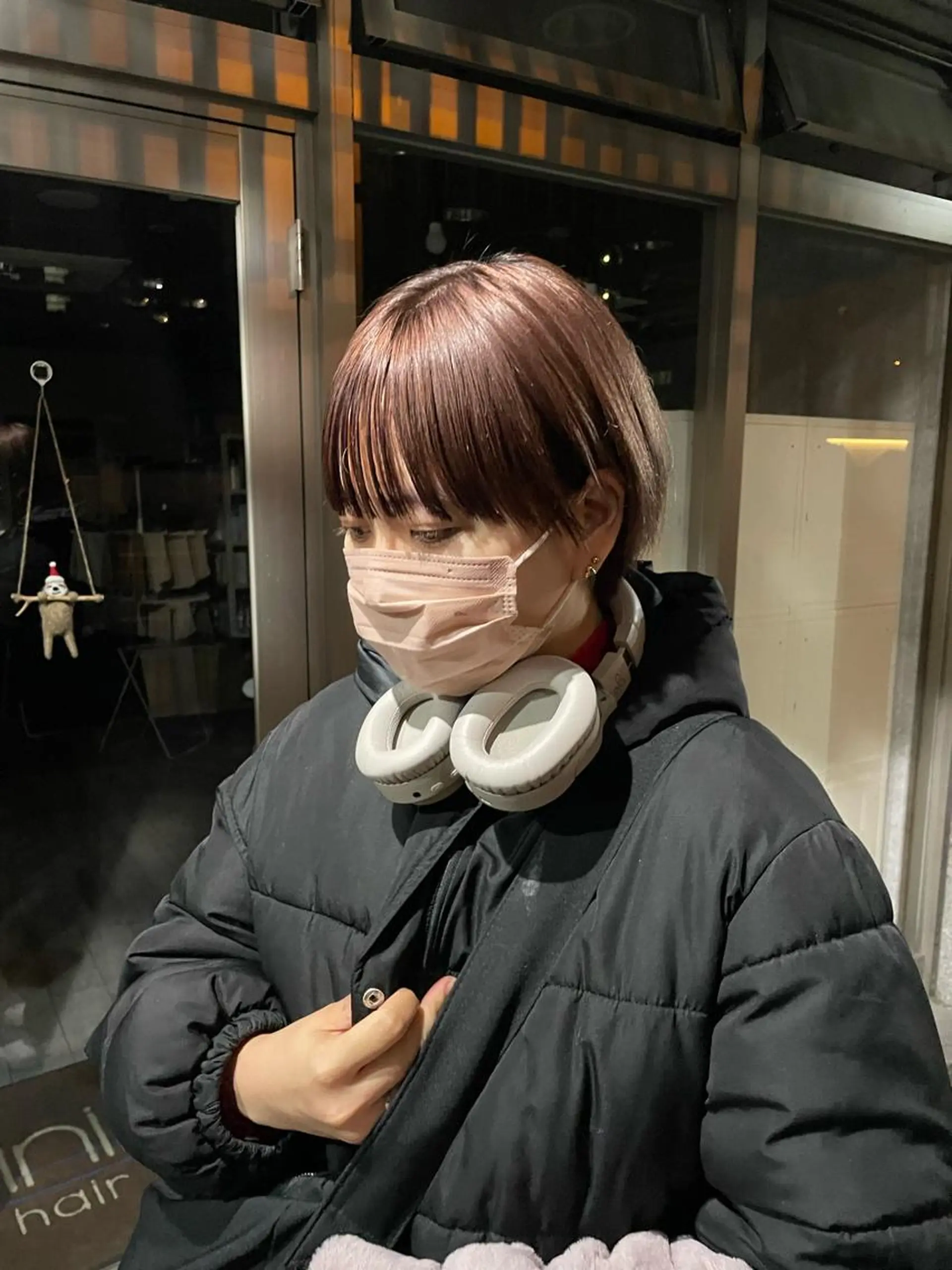 ショート カラー ブリーチ ブラウンカラー オレンジ オレンジブラウン レイヤー/高橋 みく /池下/千種のヘアスタイル