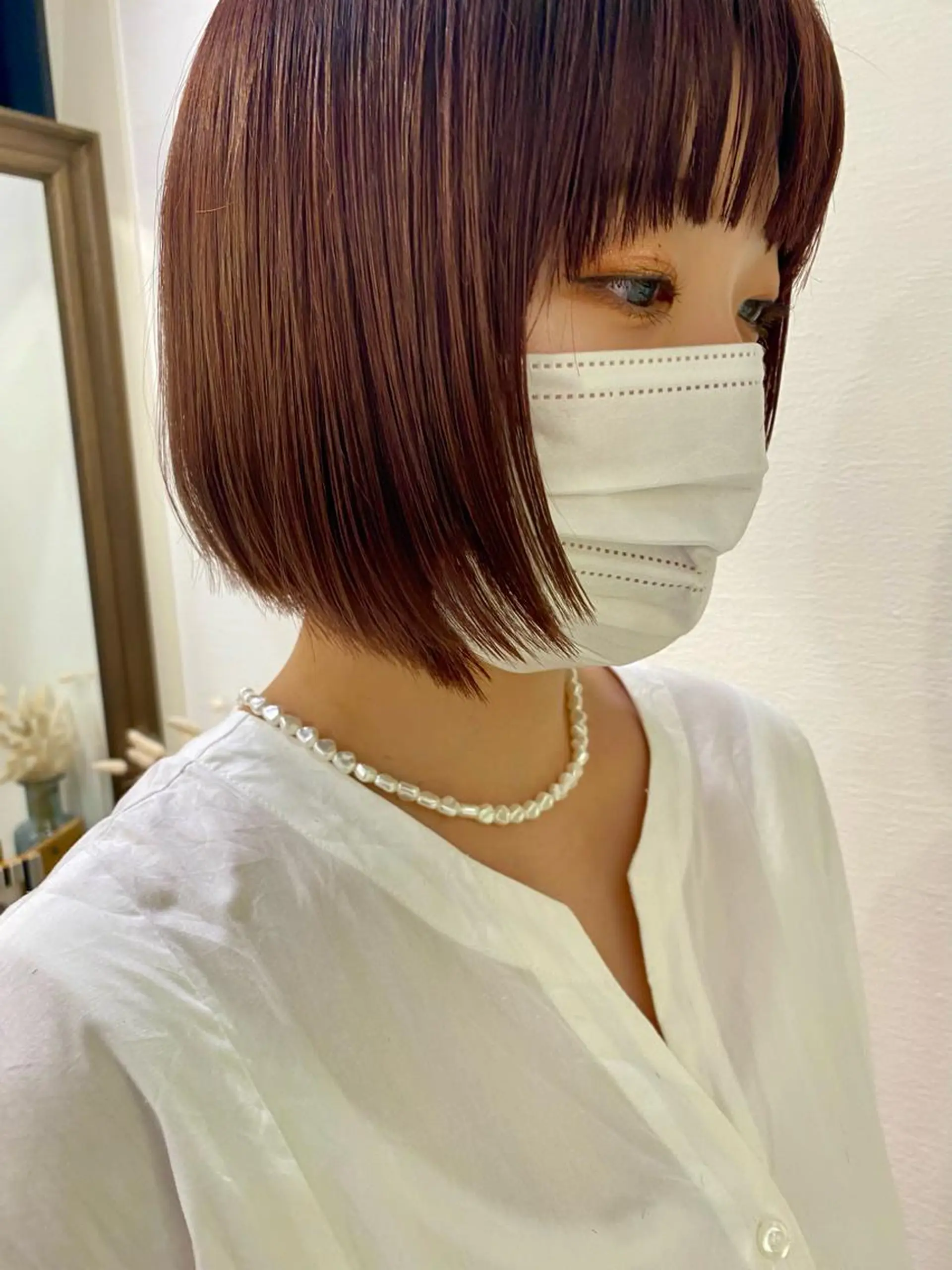 ショート カラー 顔周り/ブリーチなし /縮毛矯正🫧伊勢のヘアスタイル