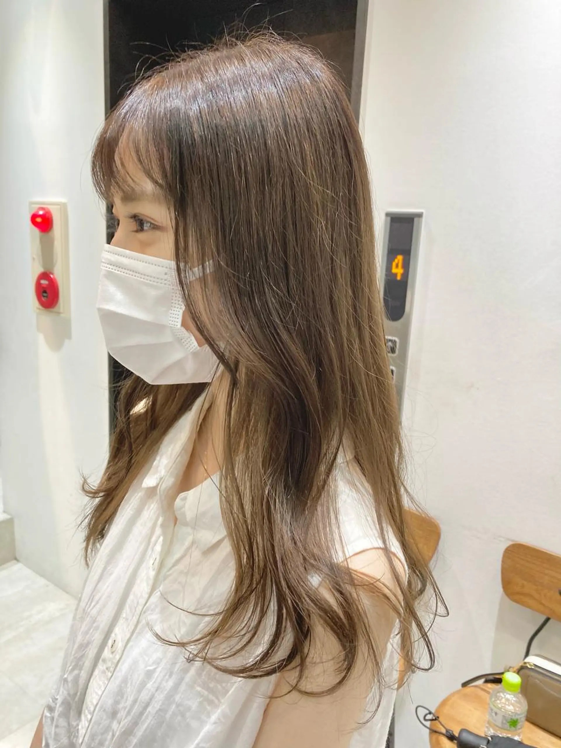 ロング カラー ベージュカラー ブリーチ ブリーチなしカラー シアーベージュ 🌿ニュアンス/髪質 改善🌿Fukudaのヘアスタイル